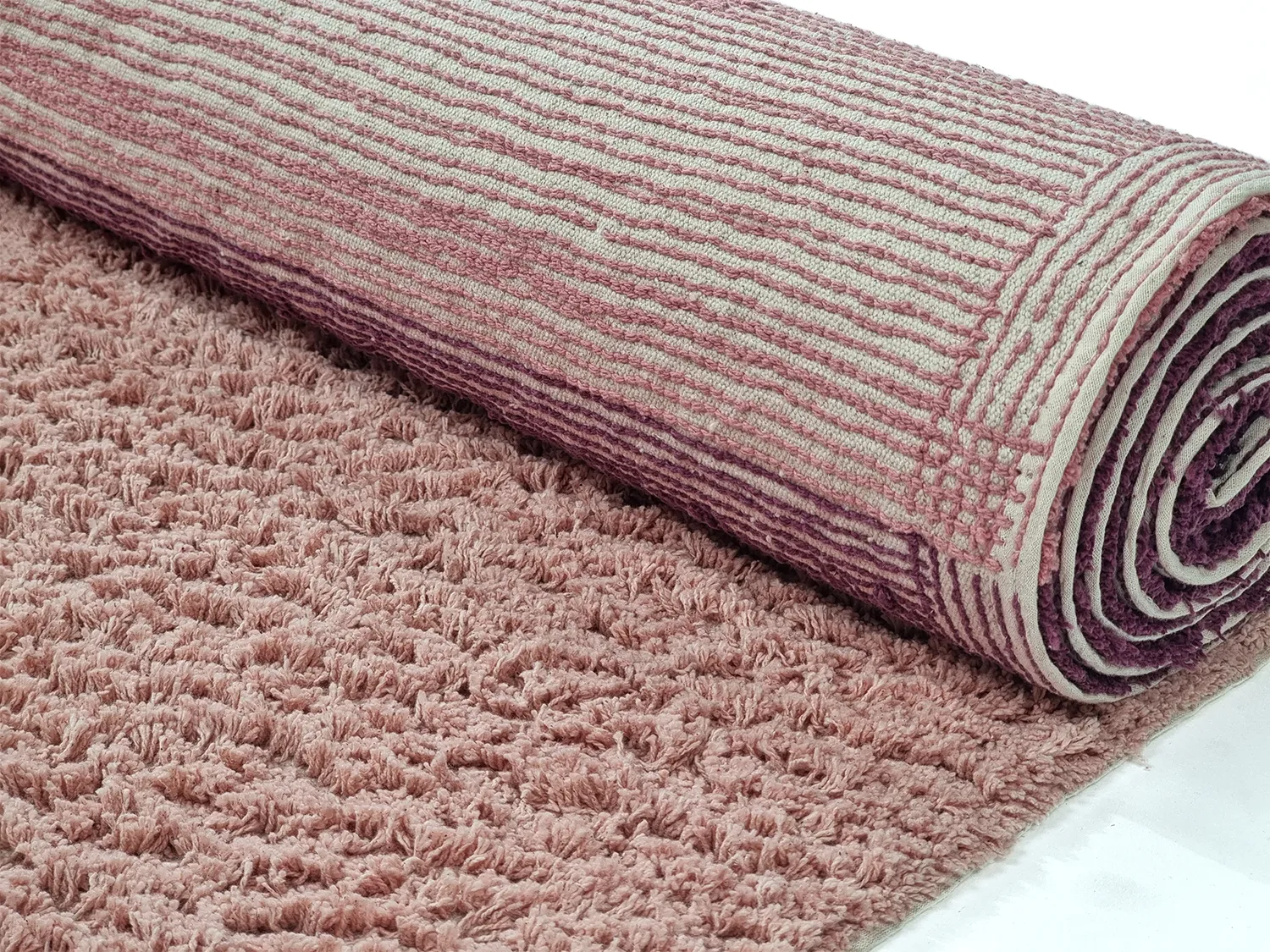 Shaggy rugs - Pione Natural Cotton Shaggy (pink)
