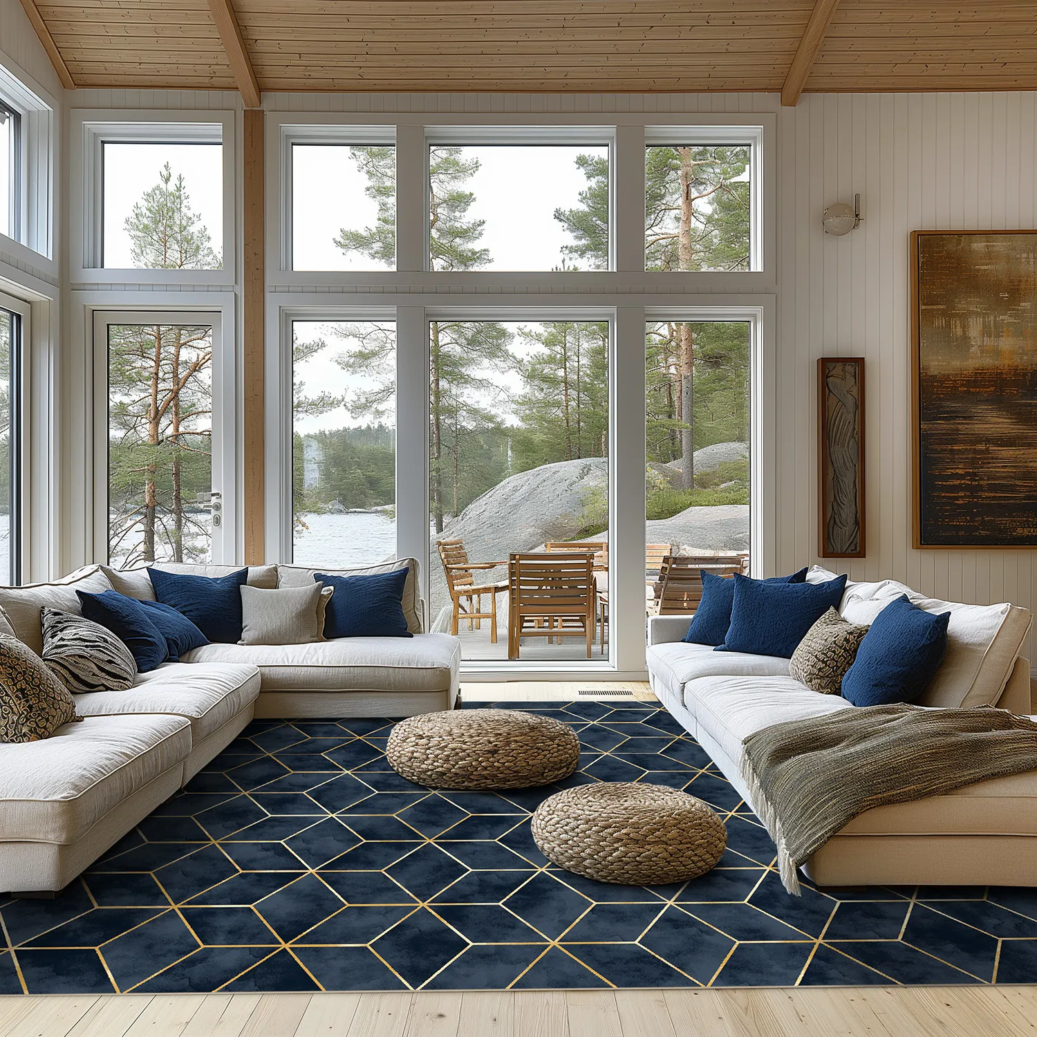 Wilton rug - Remy (dark blue)