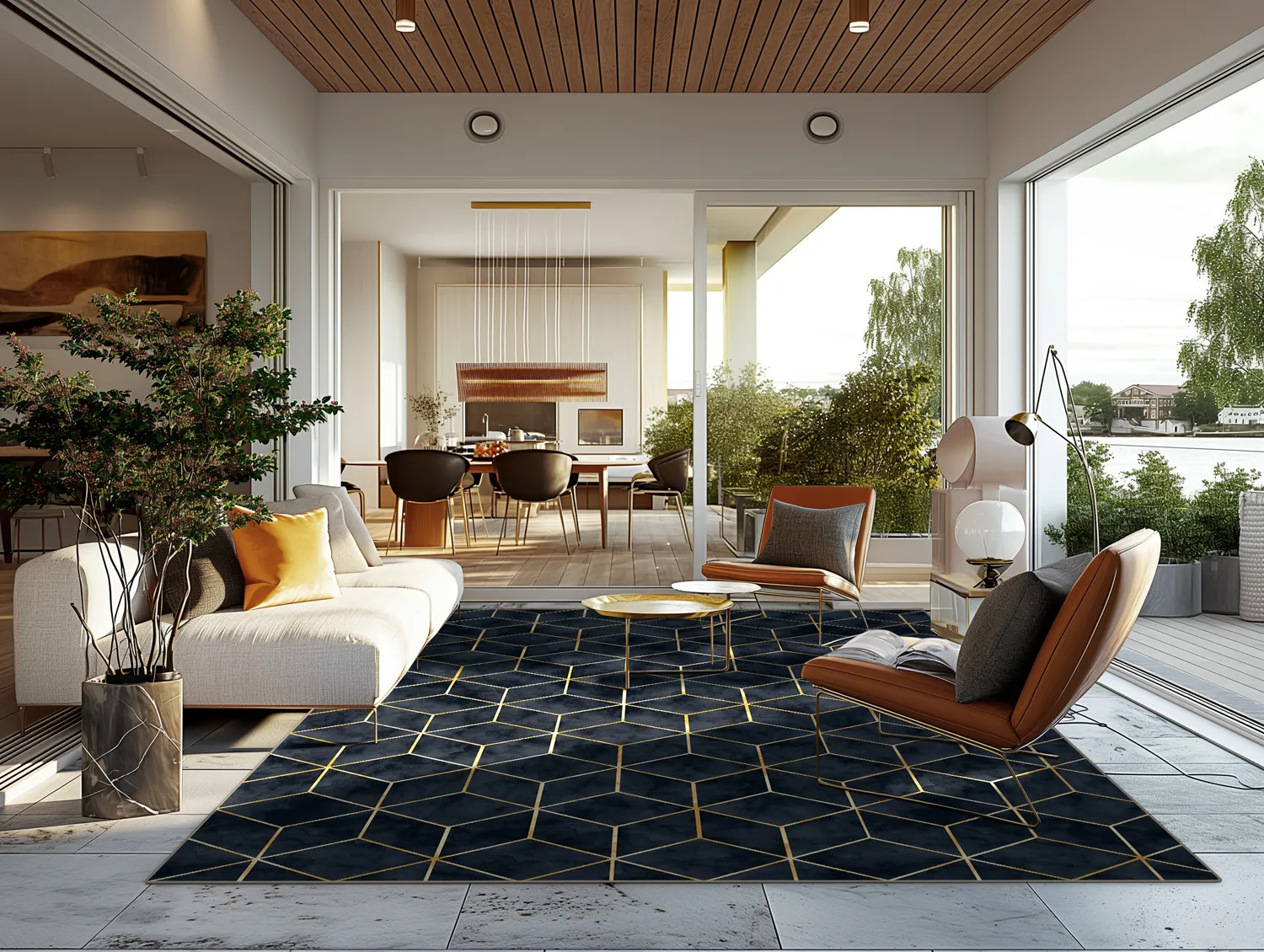 Wilton rug - Remy (dark blue)