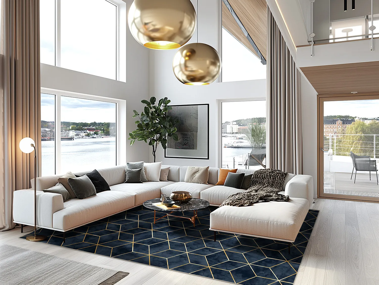 Wilton rug - Remy (dark blue)