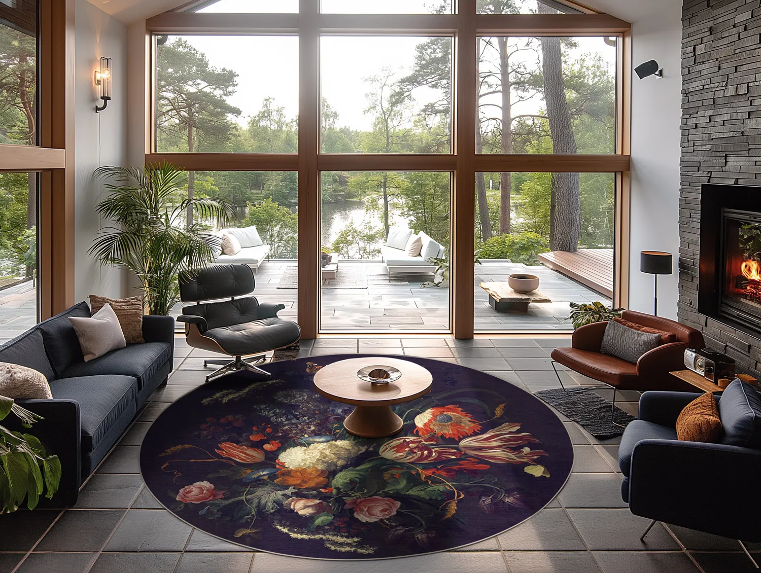 Round rug - Rich Flowers (multi)