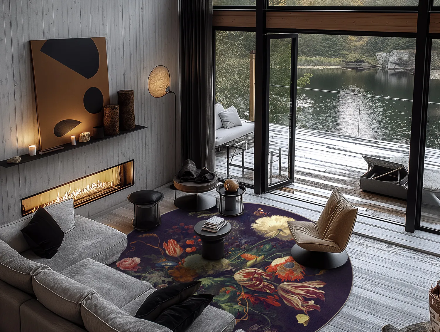 Round rug - Rich Flowers (multi)
