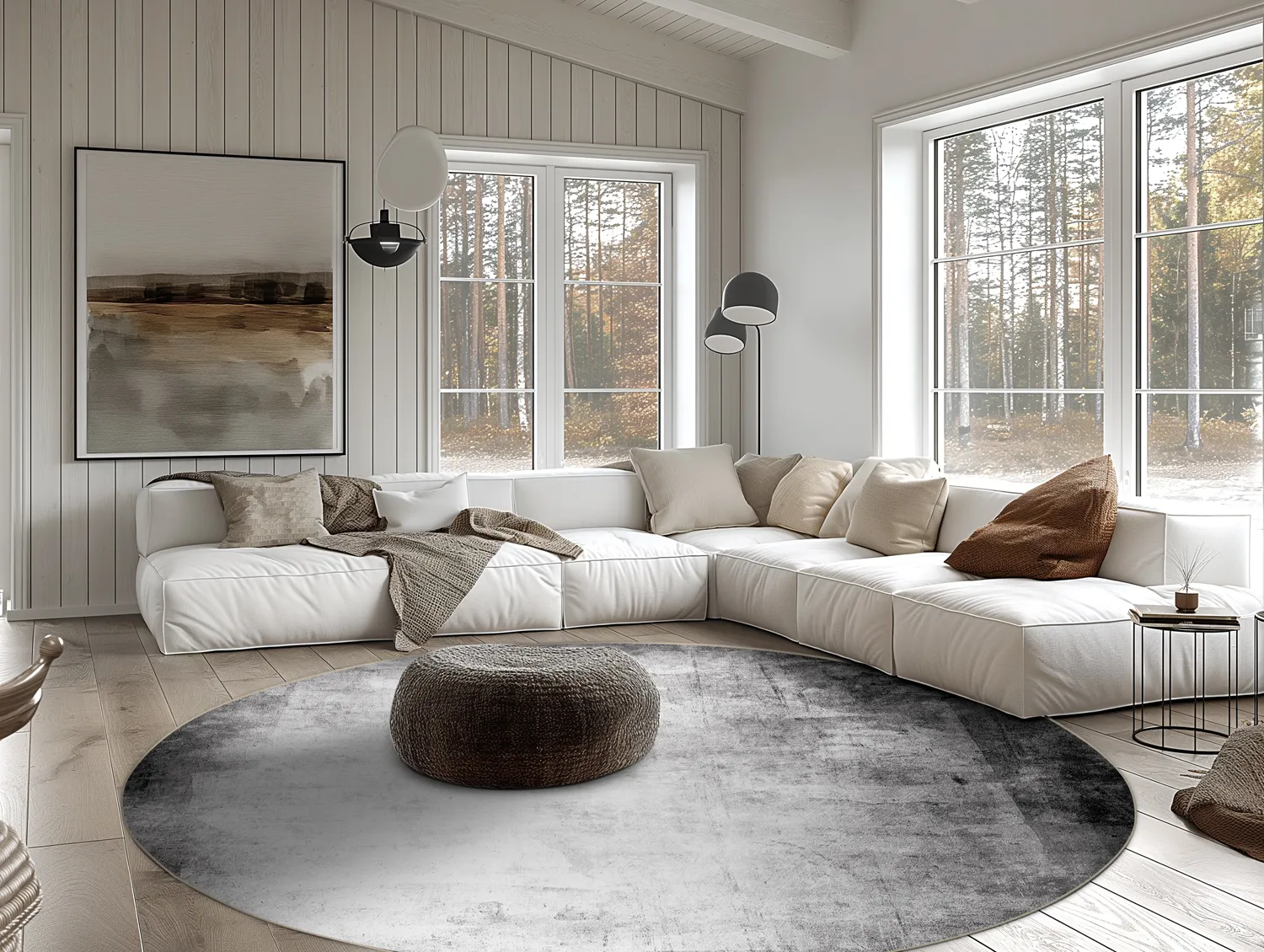Round rug - Rosia (grey)