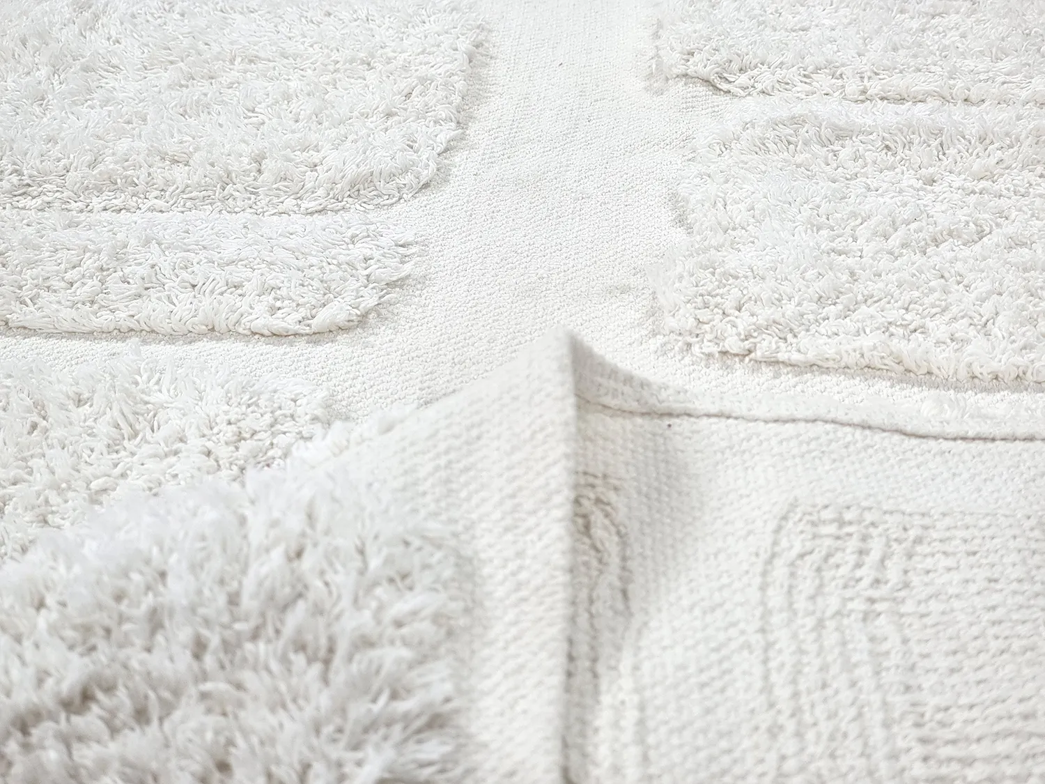 Shaggy rugs - Salem Natural Cotton Shaggy (offwhite)
