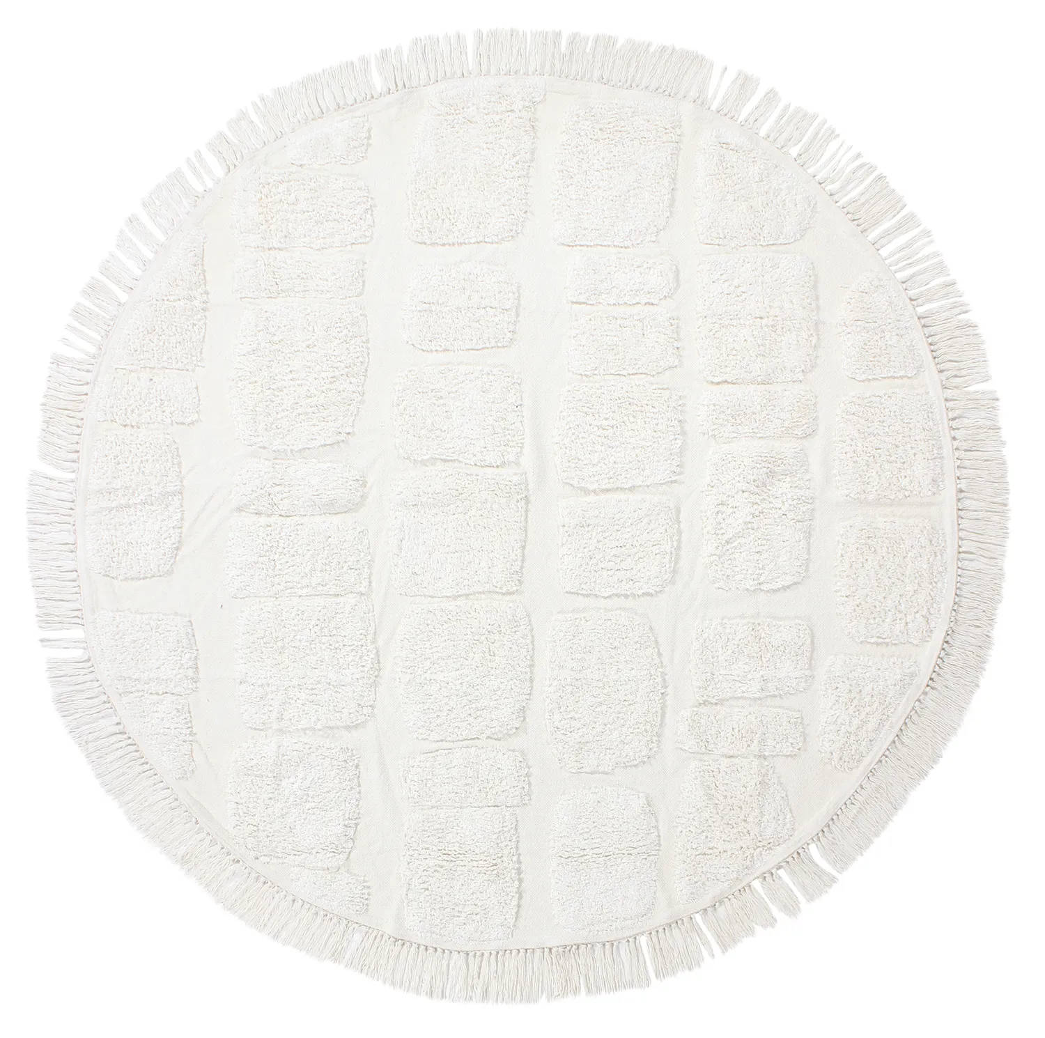 Round rug - Salem Natural Cotton Shaggy (offwhite)