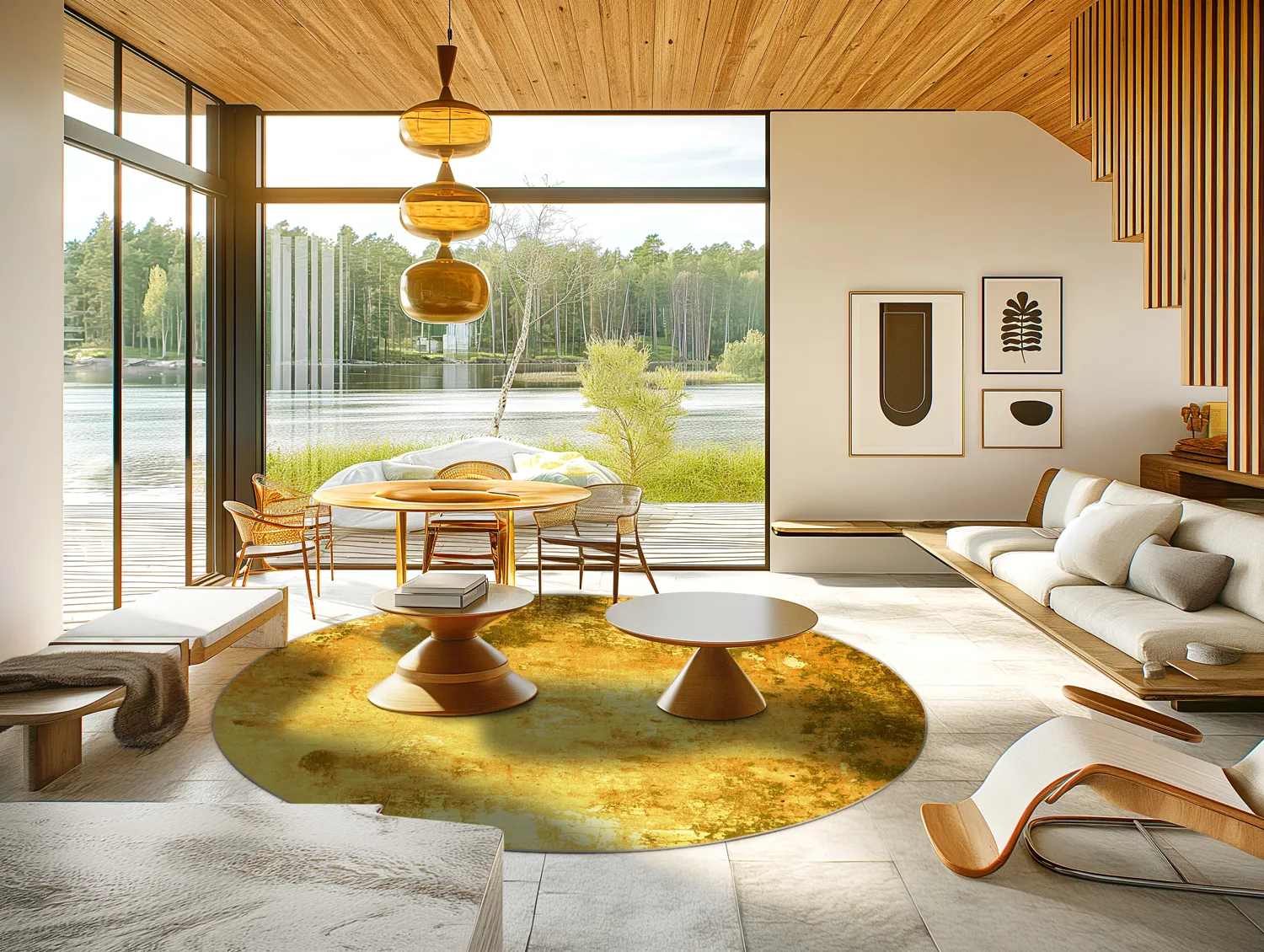 Round rug - Salitto (gold)