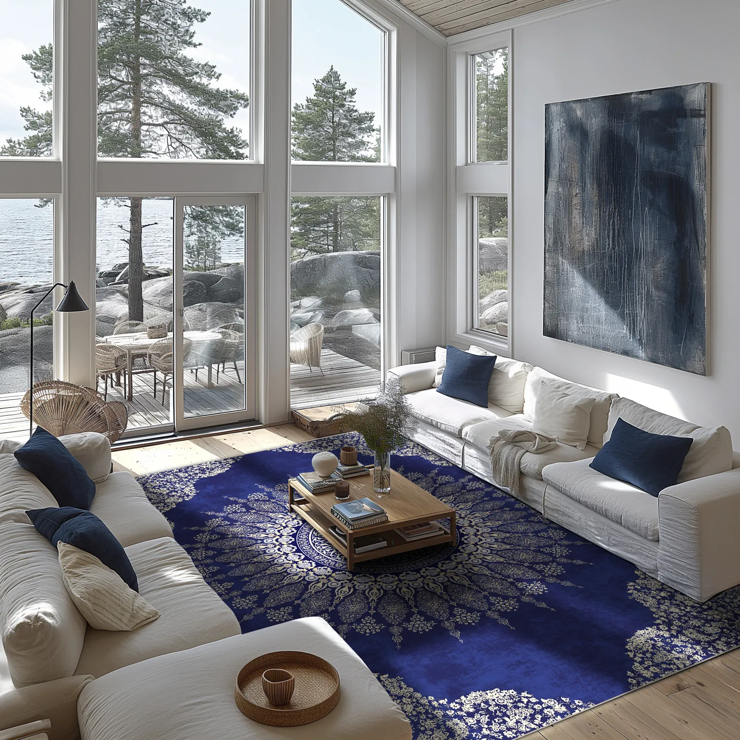 Wilton rug - Sandrigo (blue/beige)