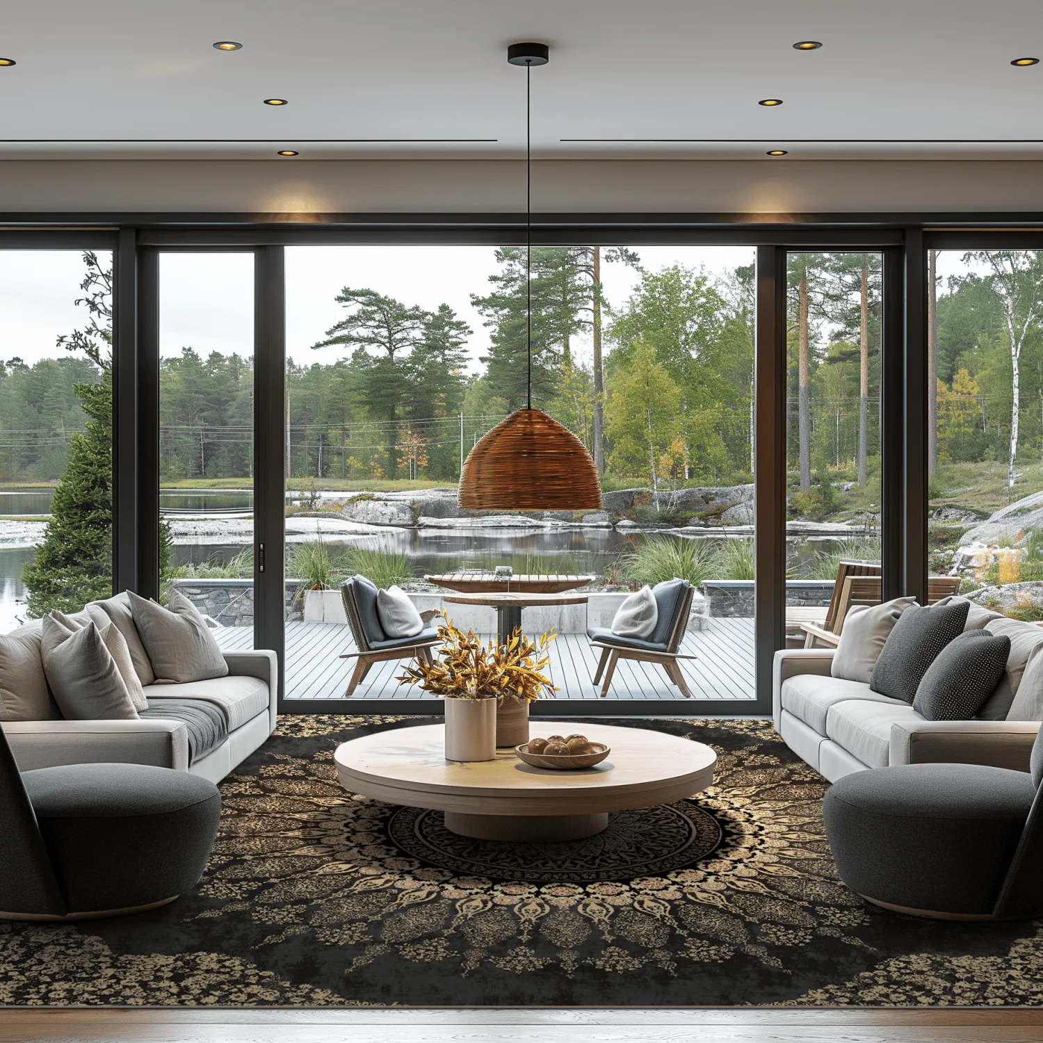 Wilton rug - Sandrigo (black/gold)