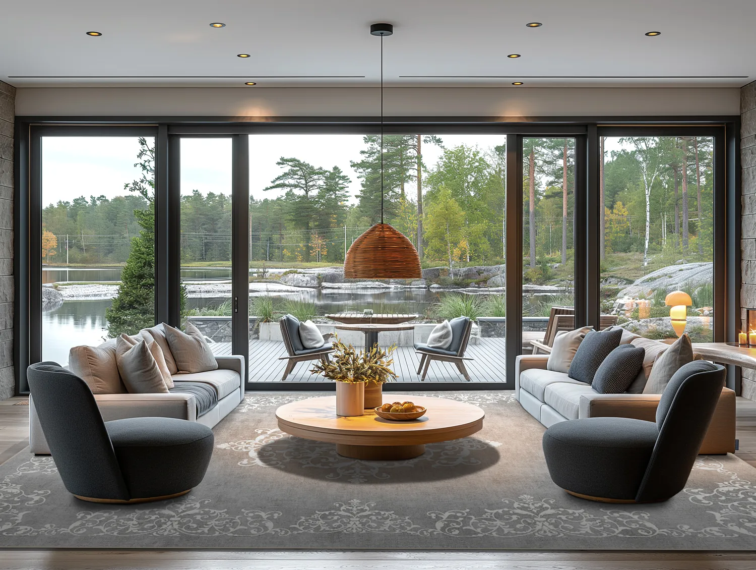 Wilton rug - Santi (grey/white)