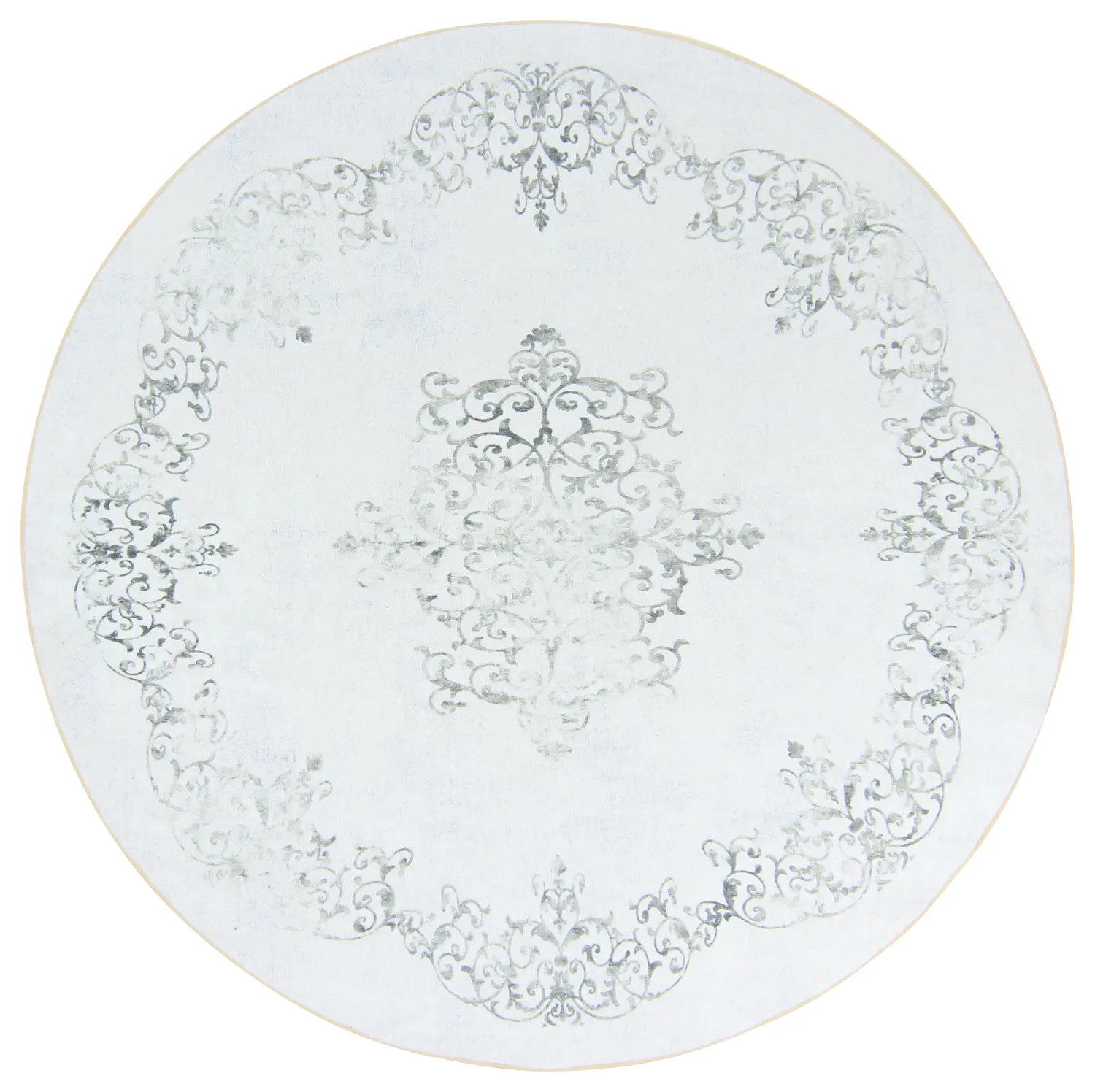 Round rug - Santi (white/grey)