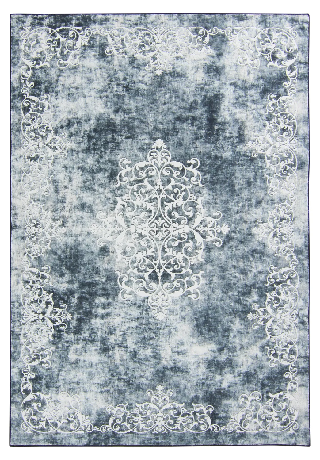 Wilton rug - Santi (bluish grey/white)
