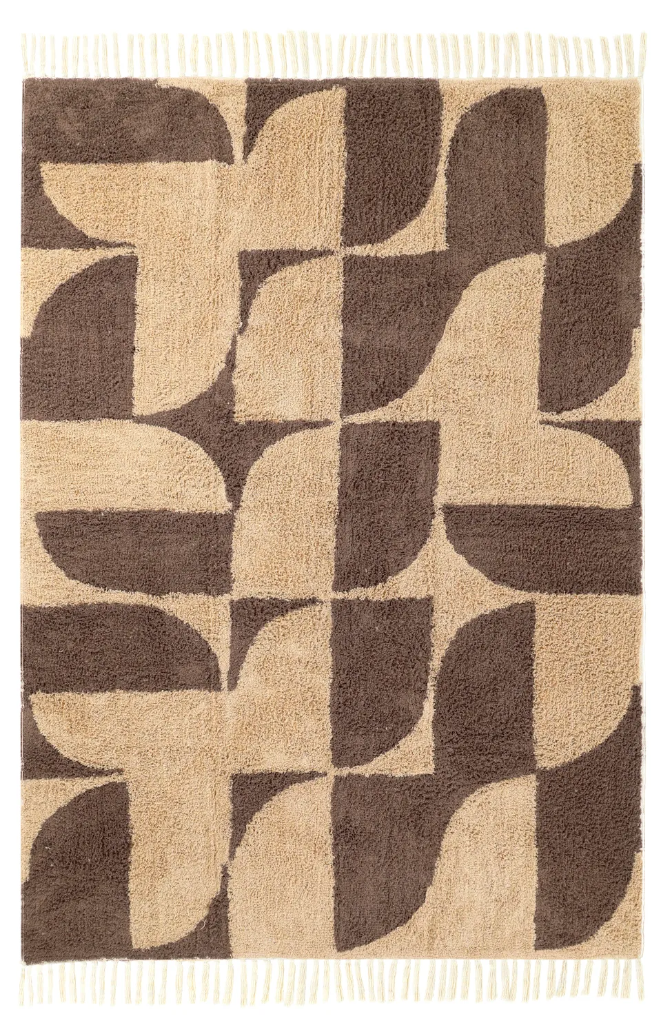 Shaggy rugs - Siberia Natural Cotton Shaggy (beige/brown)