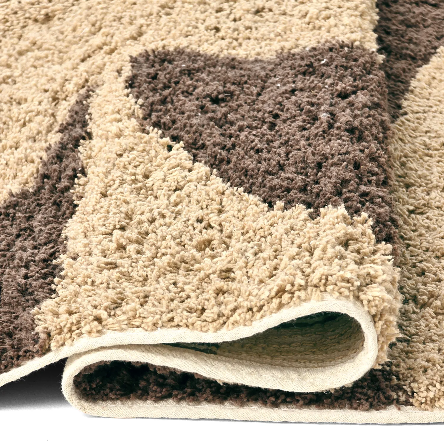 Shaggy rugs - Siberia Natural Cotton Shaggy (beige/brown)