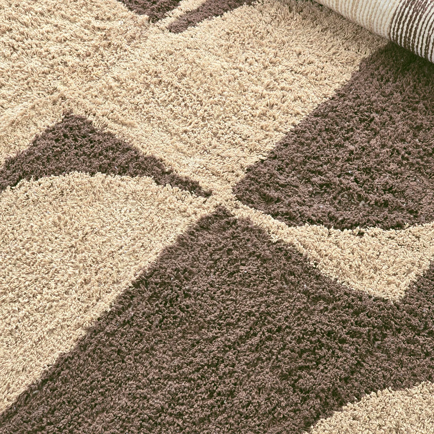 Shaggy rugs - Siberia Natural Cotton Shaggy (beige/brown)
