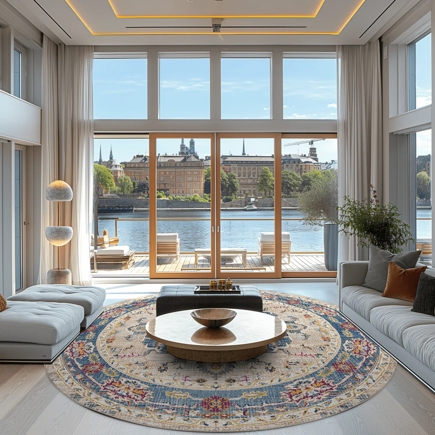 Round rug - Siliana (blue)