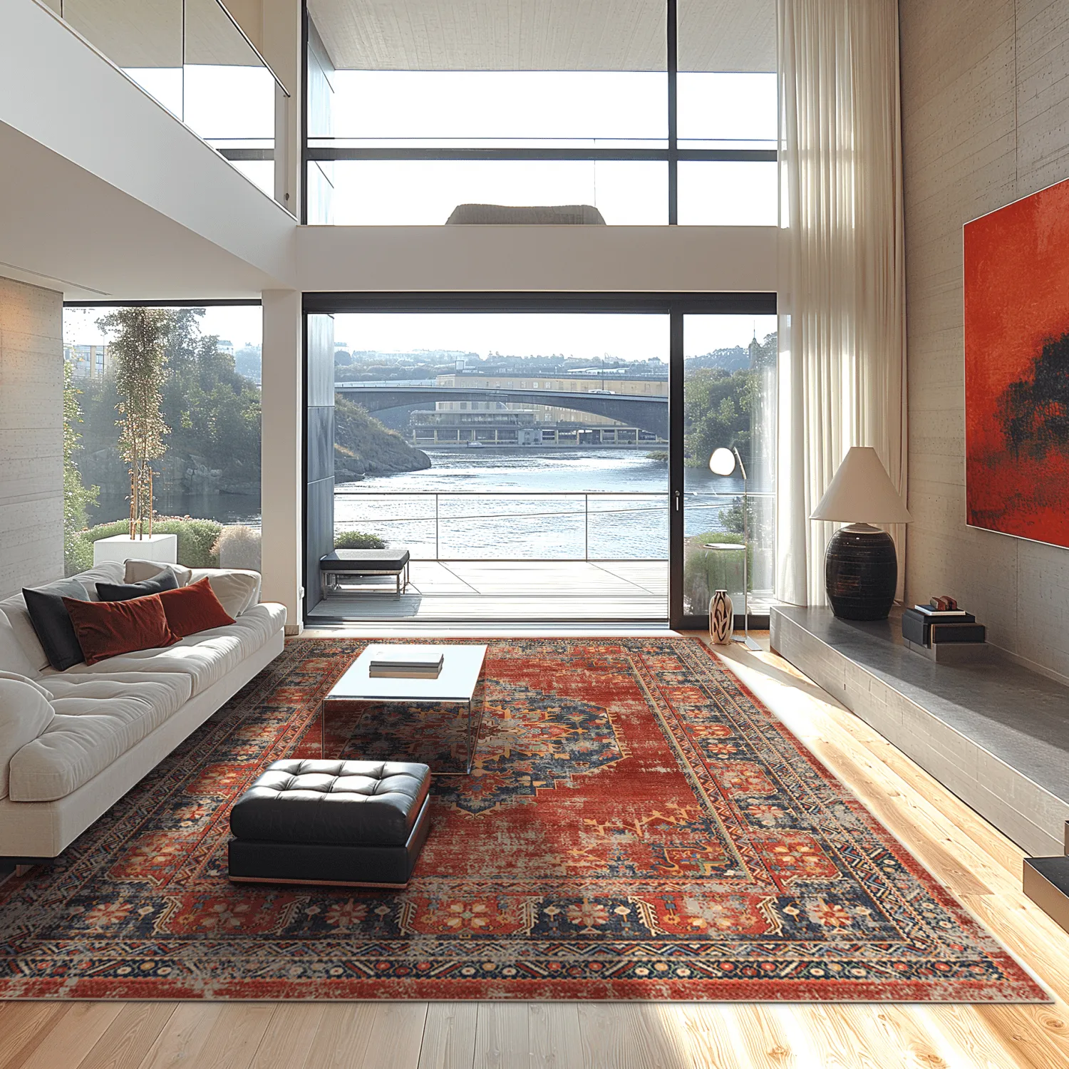 Wilton rug - Soussi (red/multi)