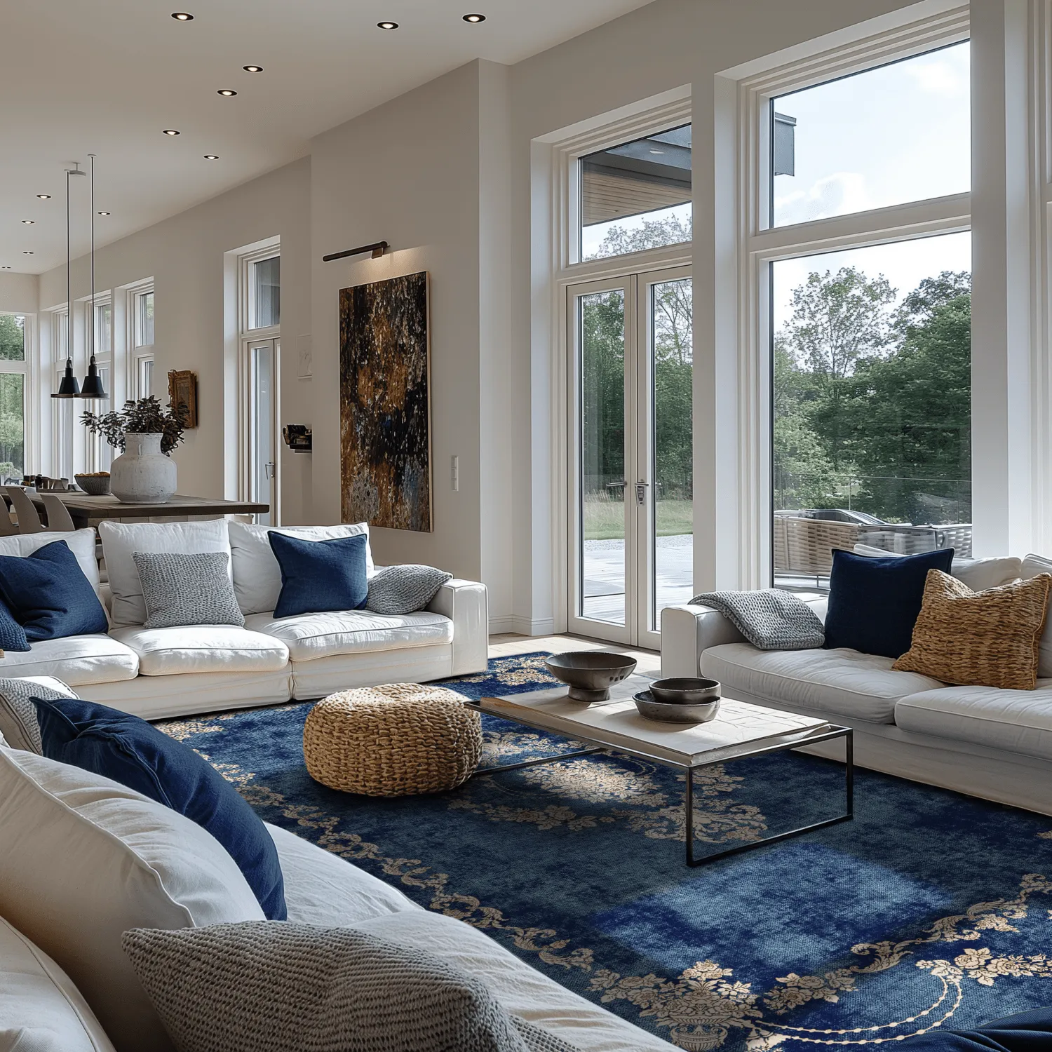 Wilton rug - Taknis (blue) - Living room rugs