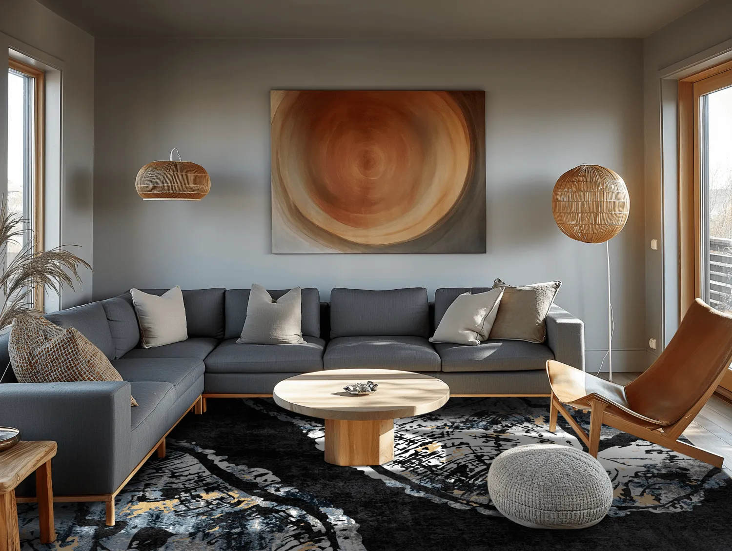 Wilton rug - Tamsim (black/multi)