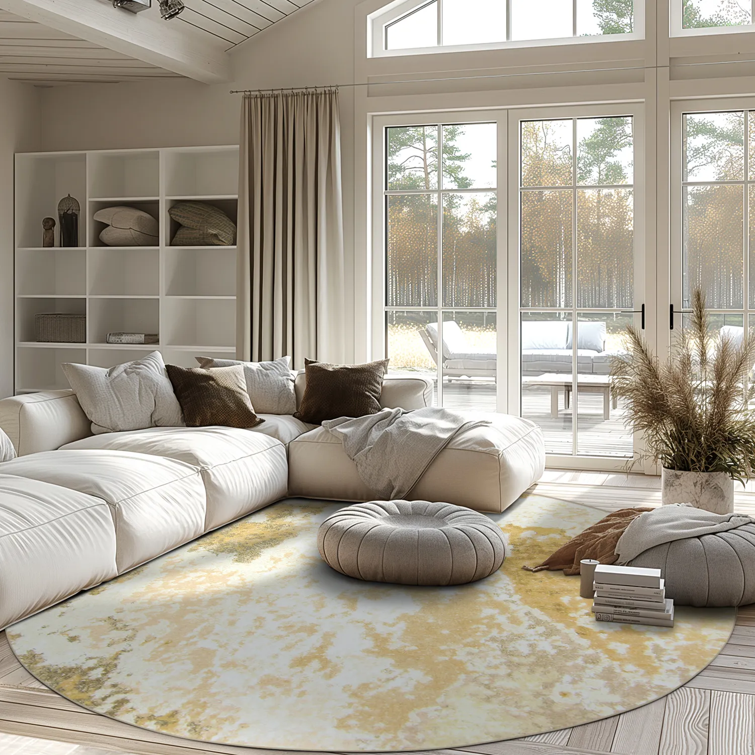 Round rug - Travale (yellow)