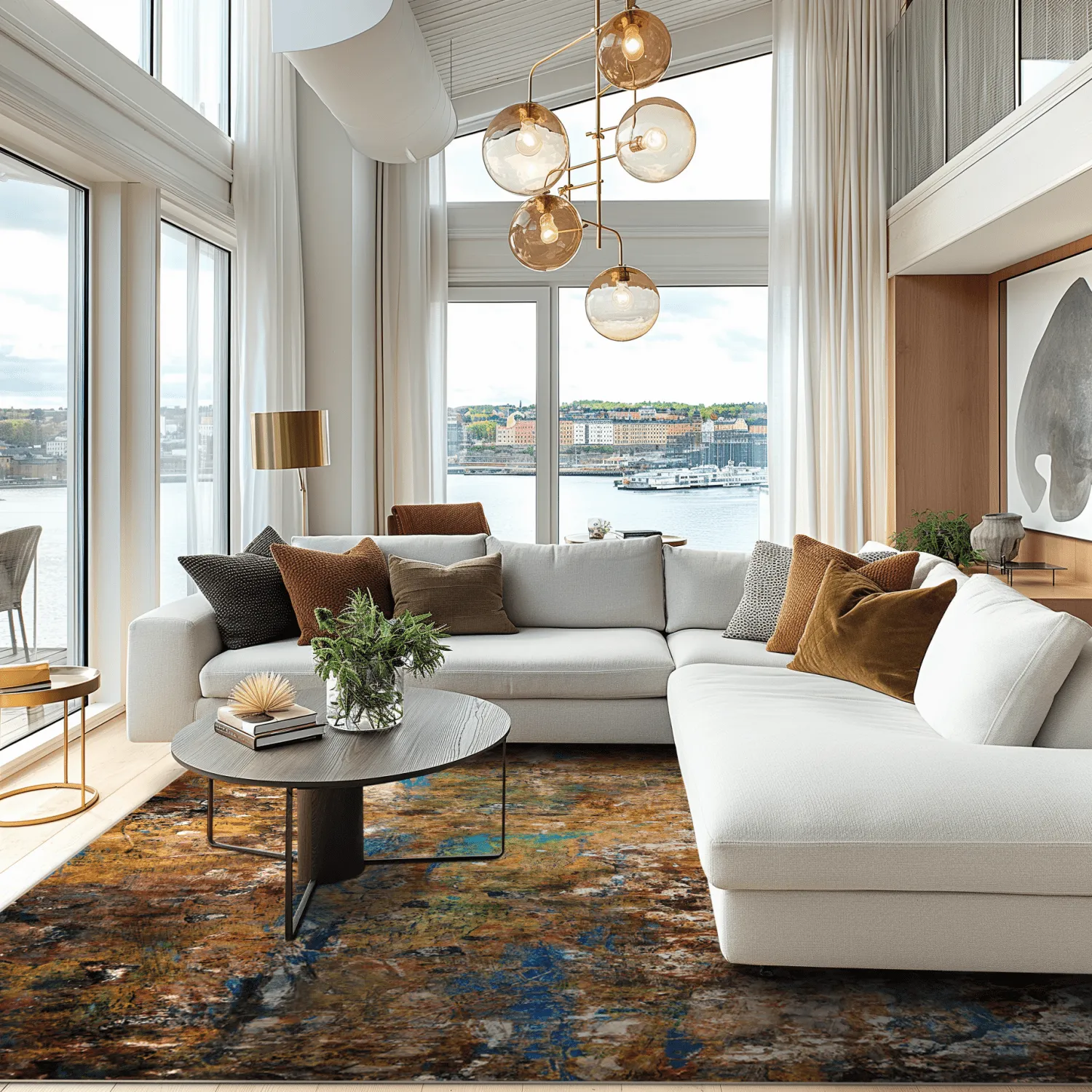 Wilton rug - Trepito (brown/blue/multi)
