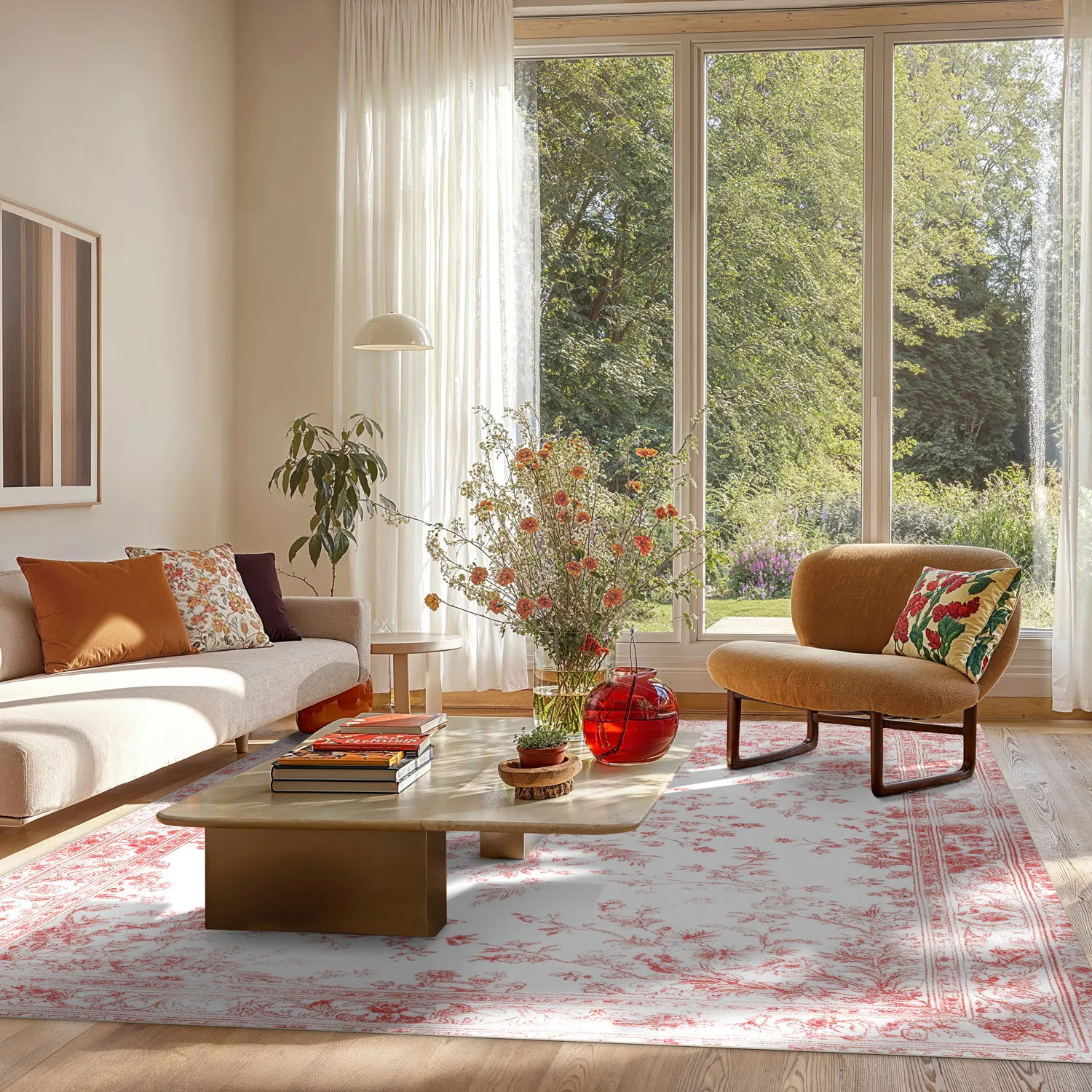 Wilton rug - Tulum (pink/white)