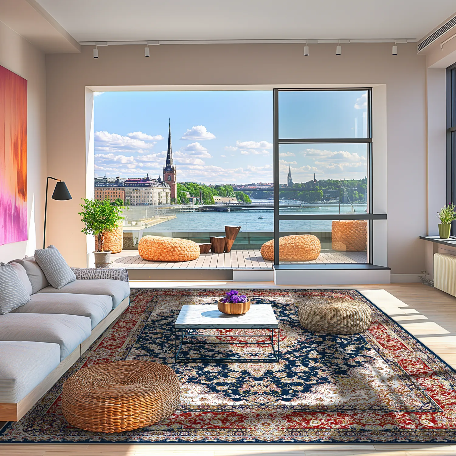 Wilton rug - Vakifli (blue/multi)