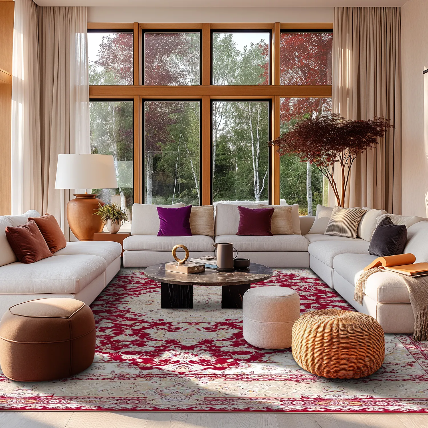 Wilton rug - Vakifli (red/multi)