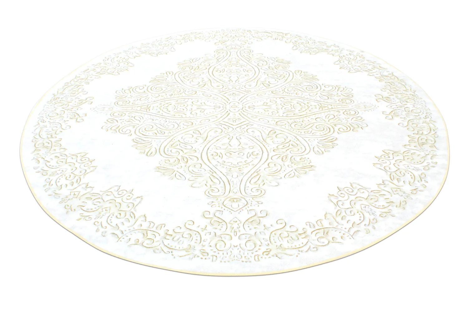 Round rug - Valenza (white/beige)