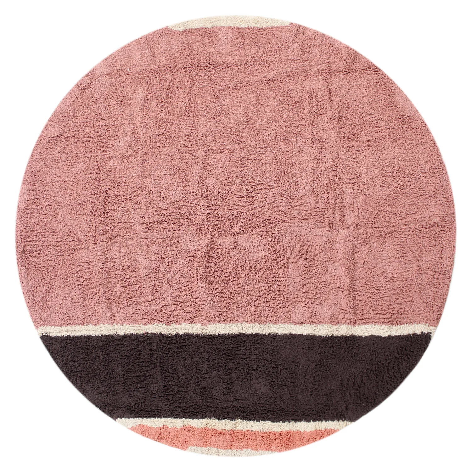 Round rug - Vinci Natural Cotton Shaggy (pink)
