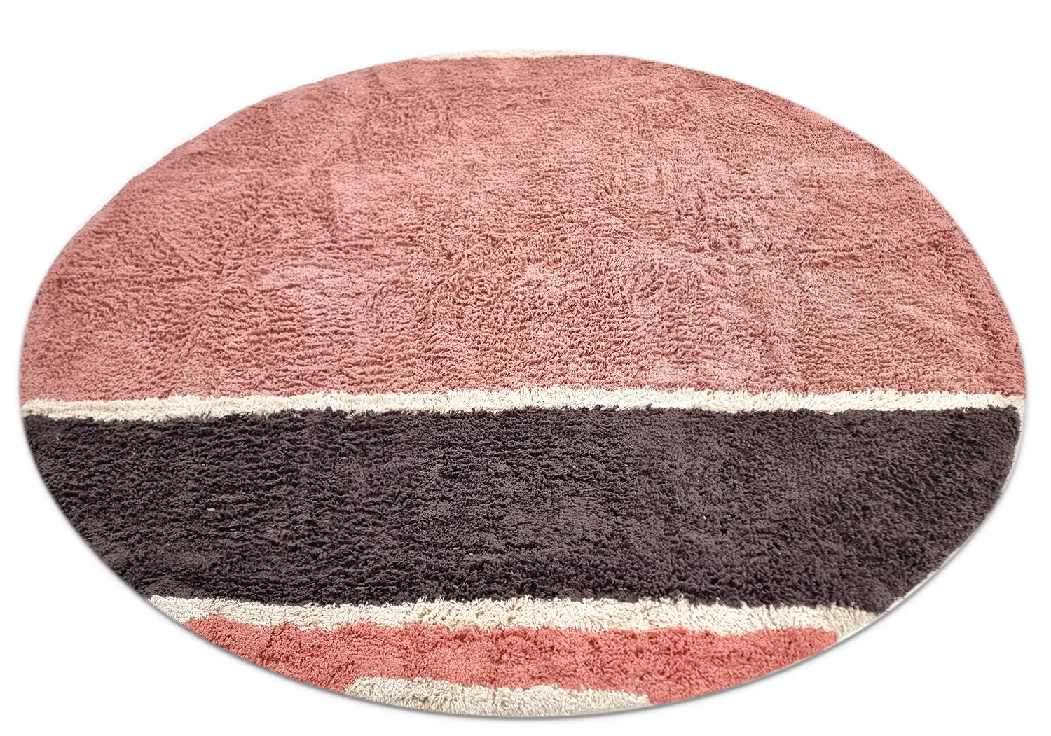 Round rug - Vinci Natural Cotton Shaggy (pink)