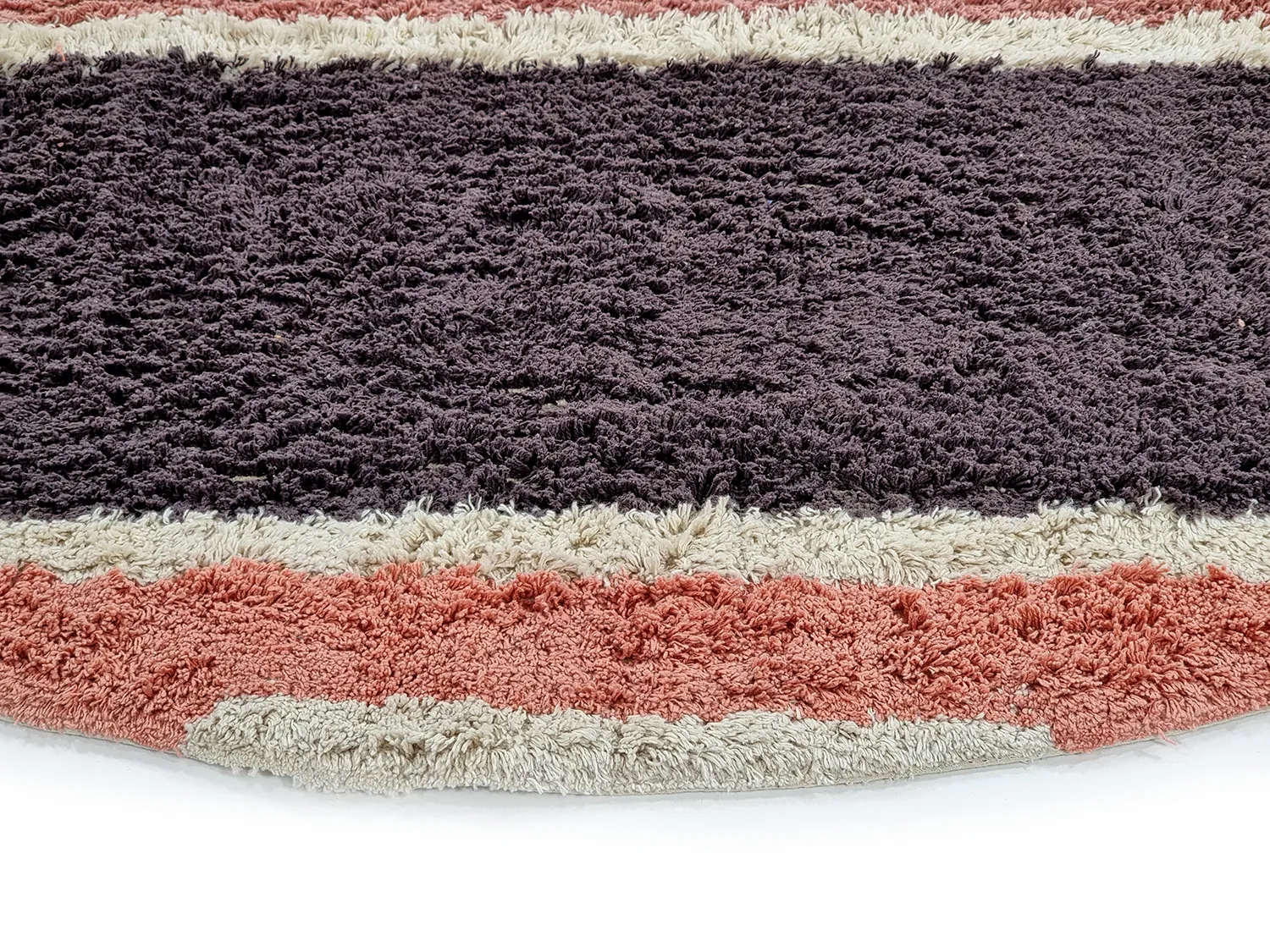 Round rug - Vinci Natural Cotton Shaggy (pink)