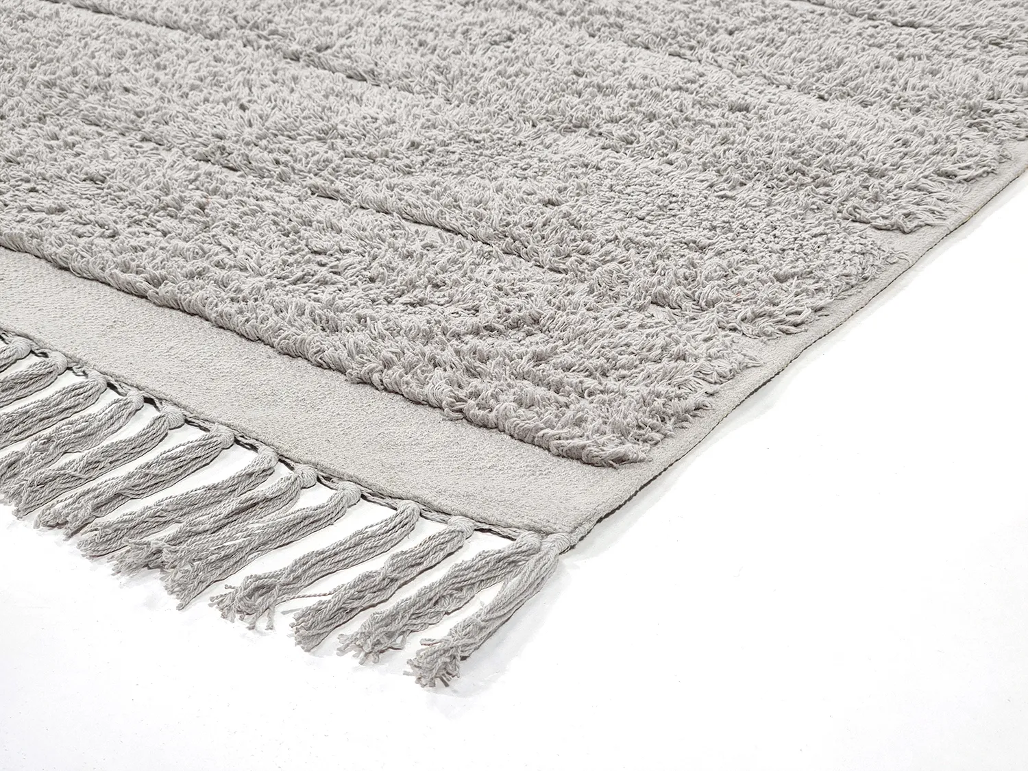 Shaggy rugs - Willow Natural Cotton Shaggy (greige)