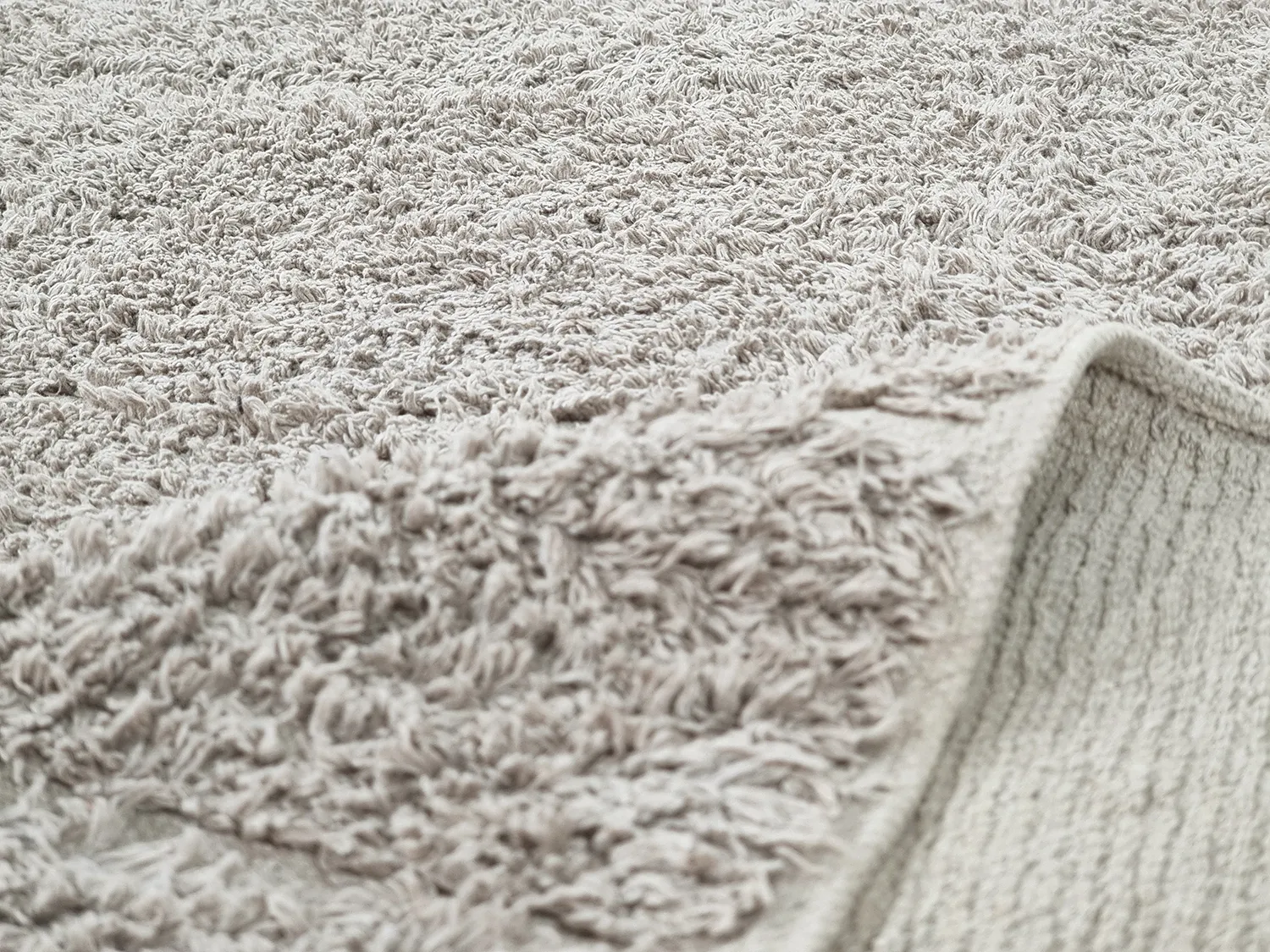Round rug - Willow Natural Cotton Shaggy (greige)