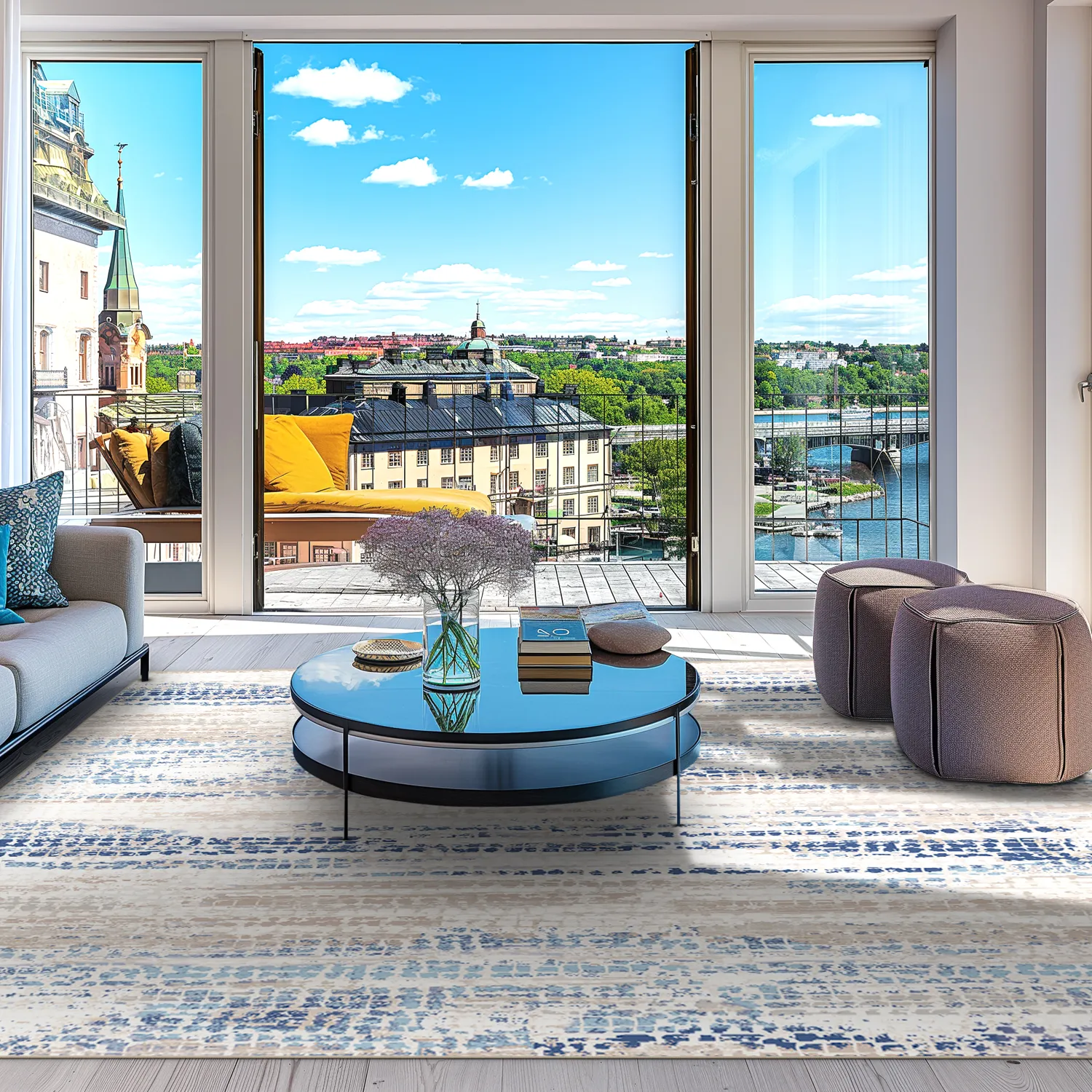 Wilton rug - Yafran (blue)
