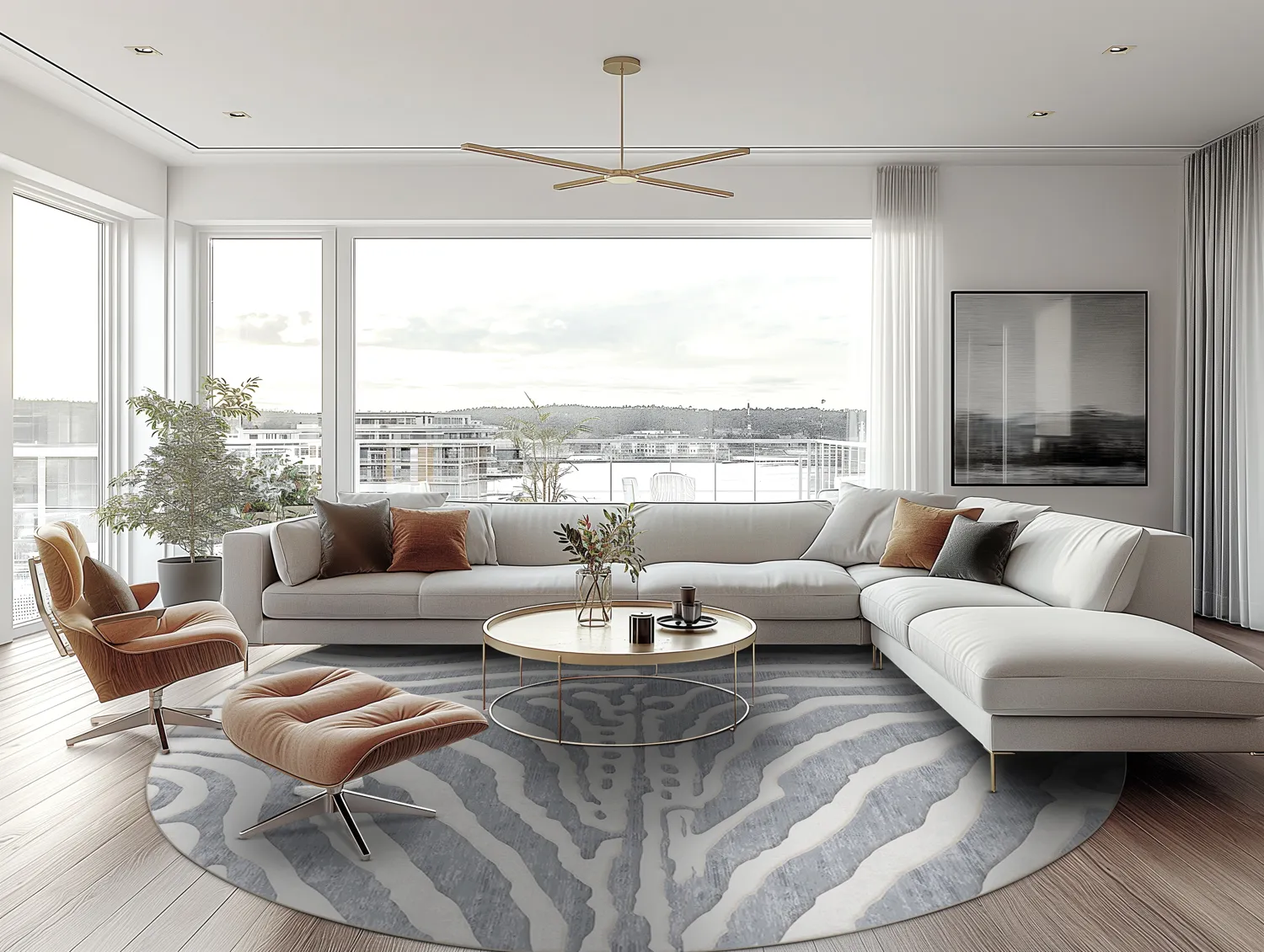 Round rug - Zebra
