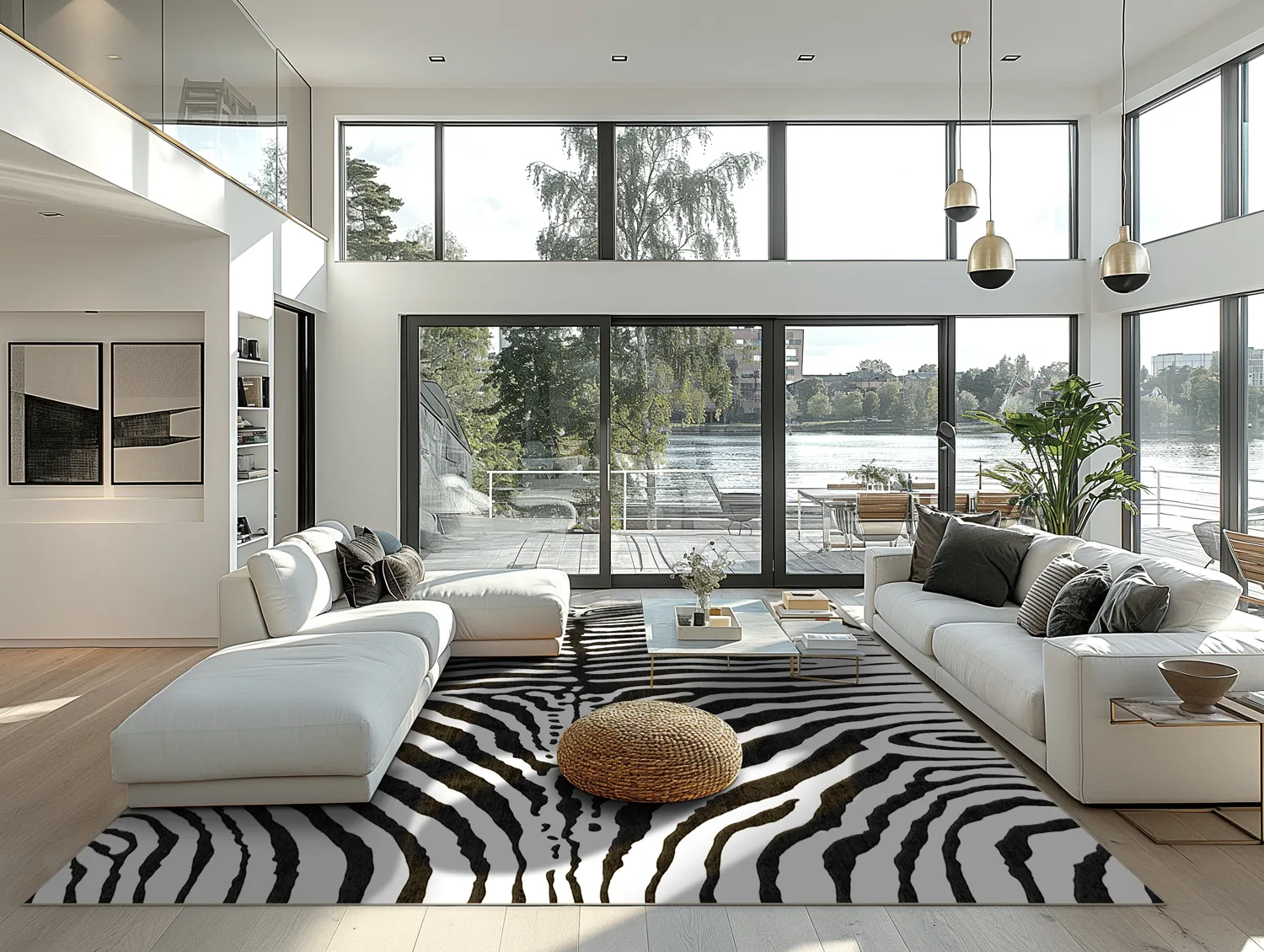 Wilton rug - Zebra (black/white)