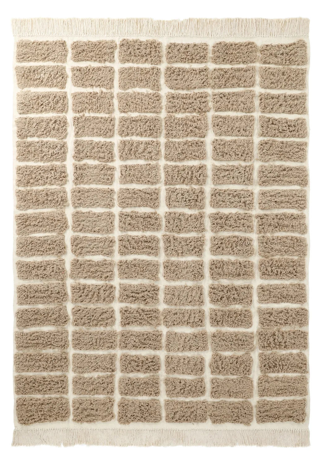 Shaggy rugs - Zola Natural Cotton Shaggy (beige)
