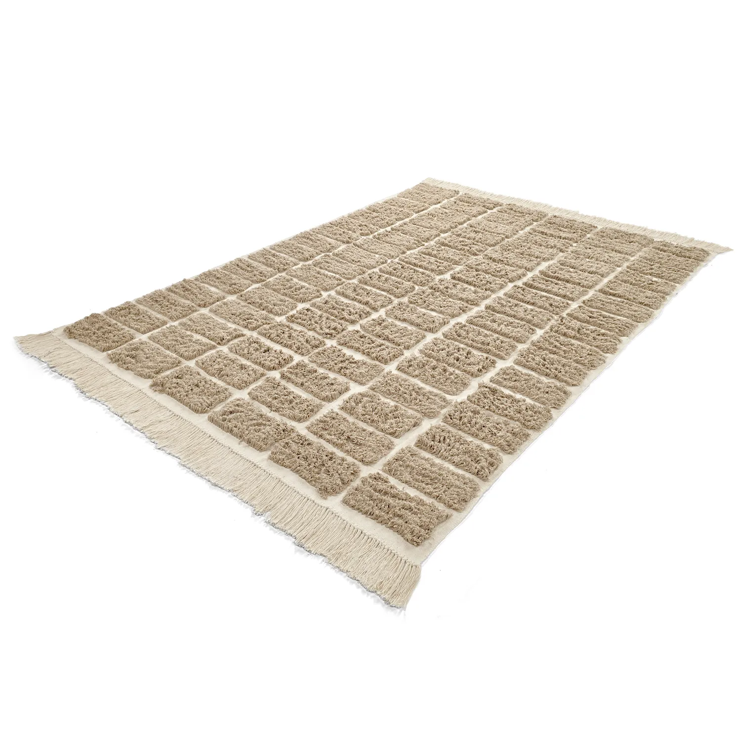 Shaggy rugs - Zola Natural Cotton Shaggy (beige)