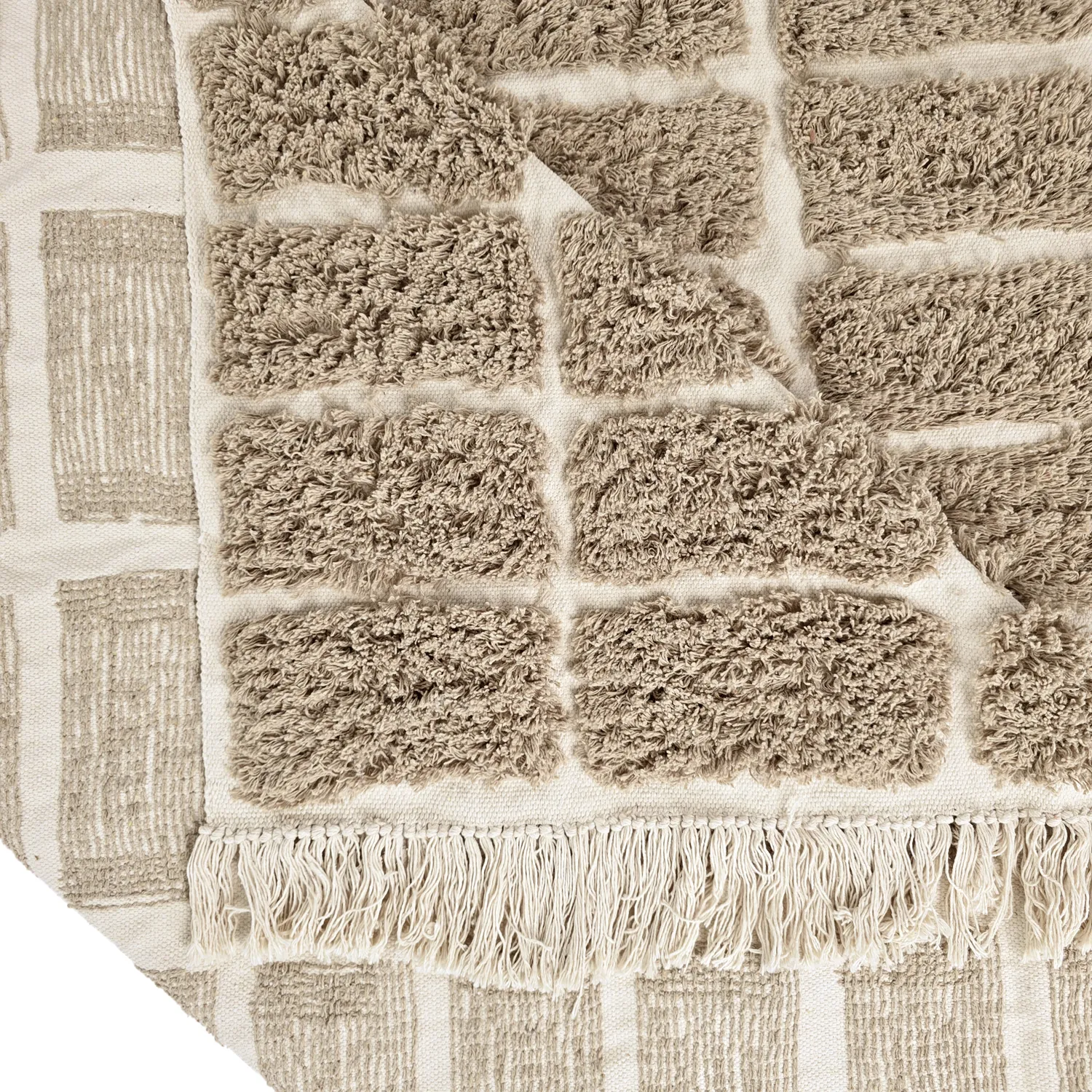 Shaggy rugs - Zola Natural Cotton Shaggy (beige)