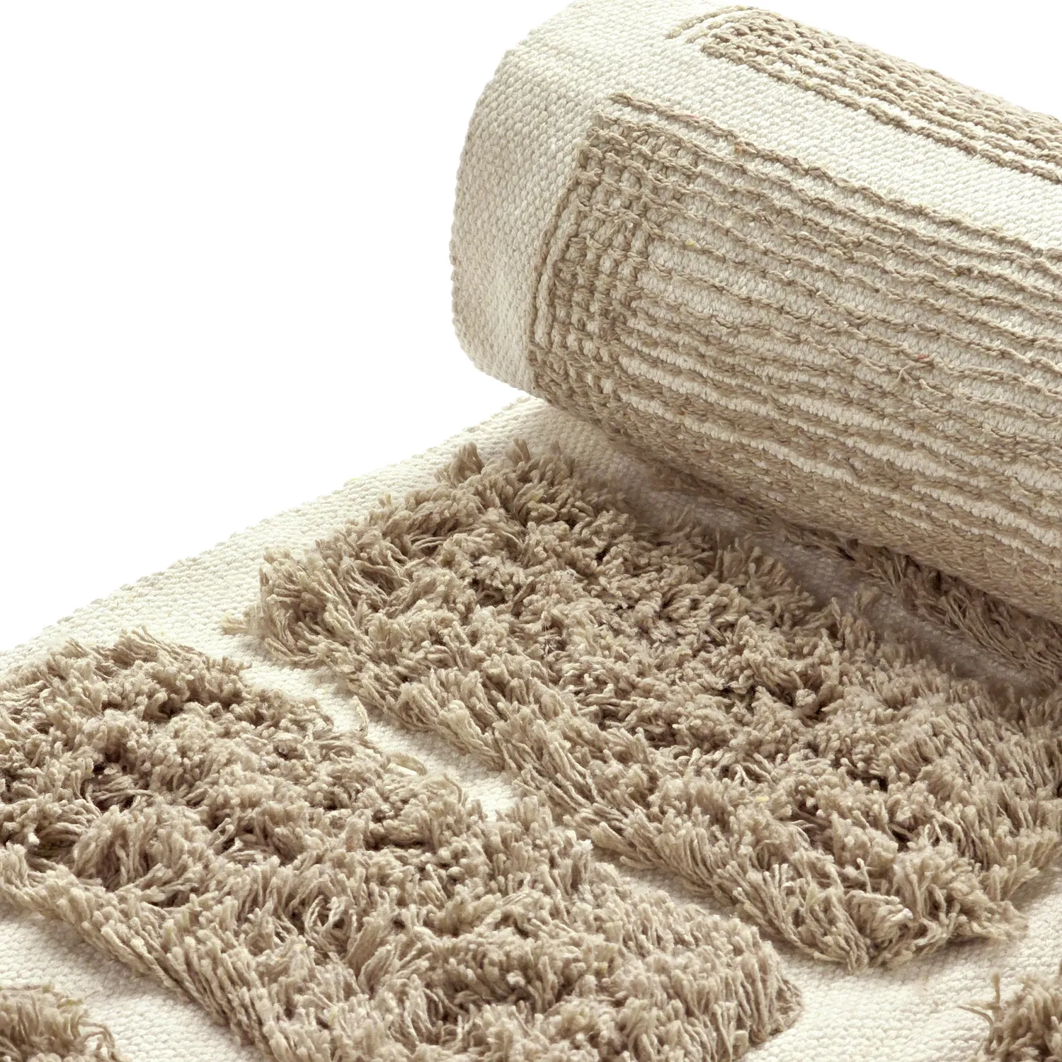 Shaggy rugs - Zola Natural Cotton Shaggy (beige)