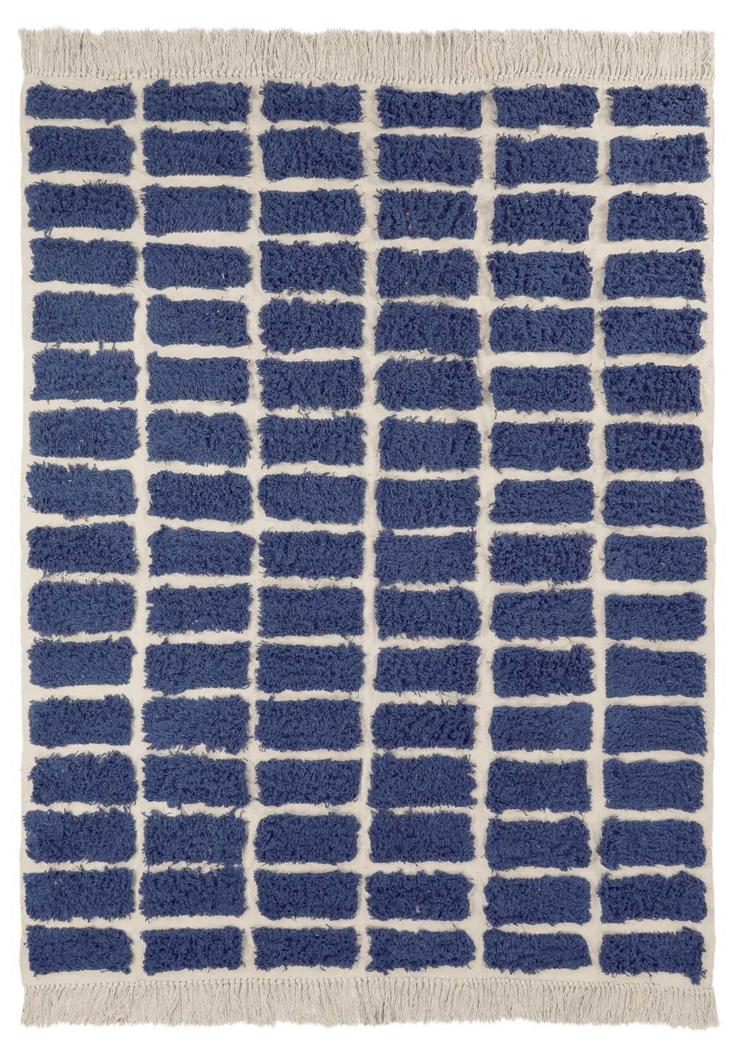 Shaggy rugs - Zola Natural Cotton Shaggy (blue)