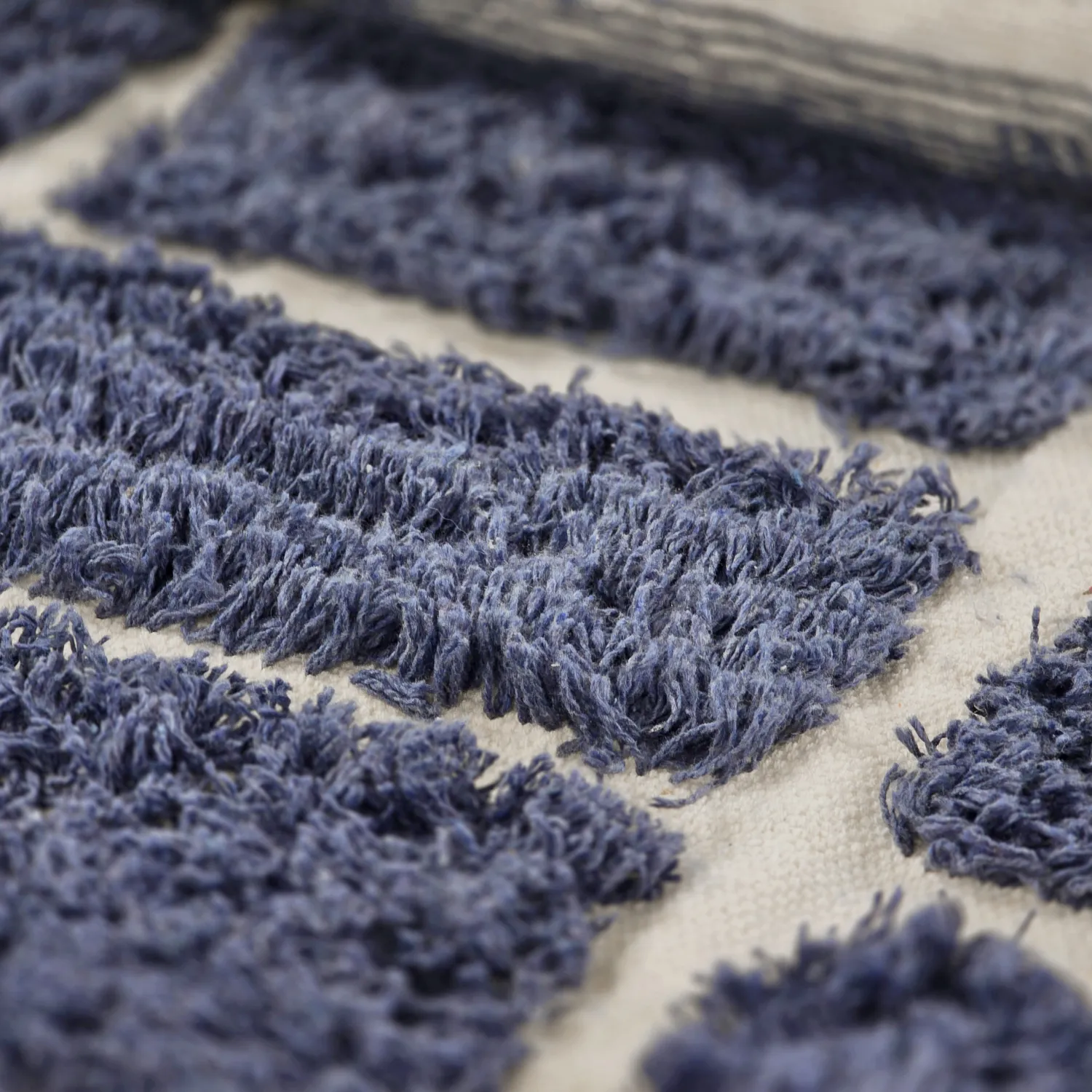 Shaggy rugs - Zola Natural Cotton Shaggy (blue)