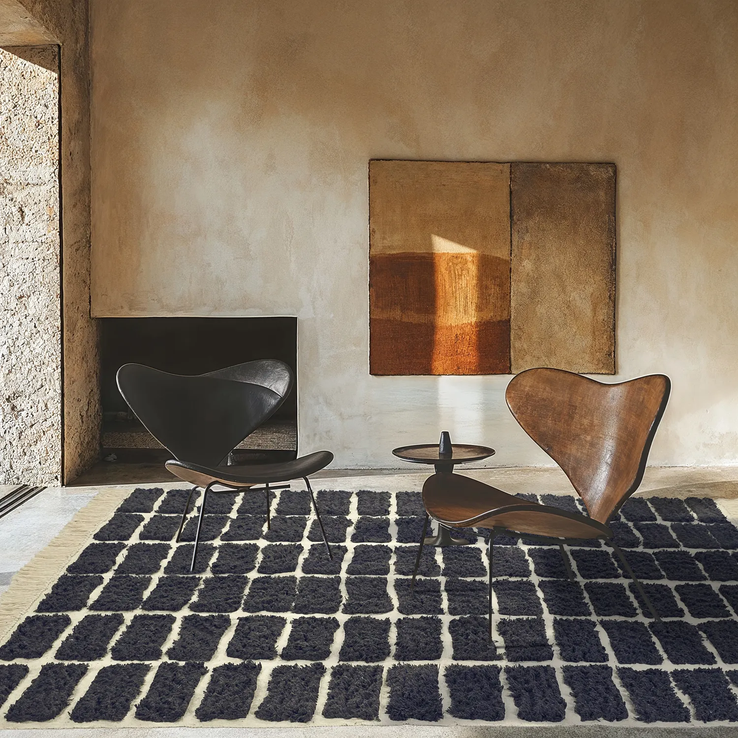 Shaggy rugs - Zola Natural Cotton Shaggy (dark grey)