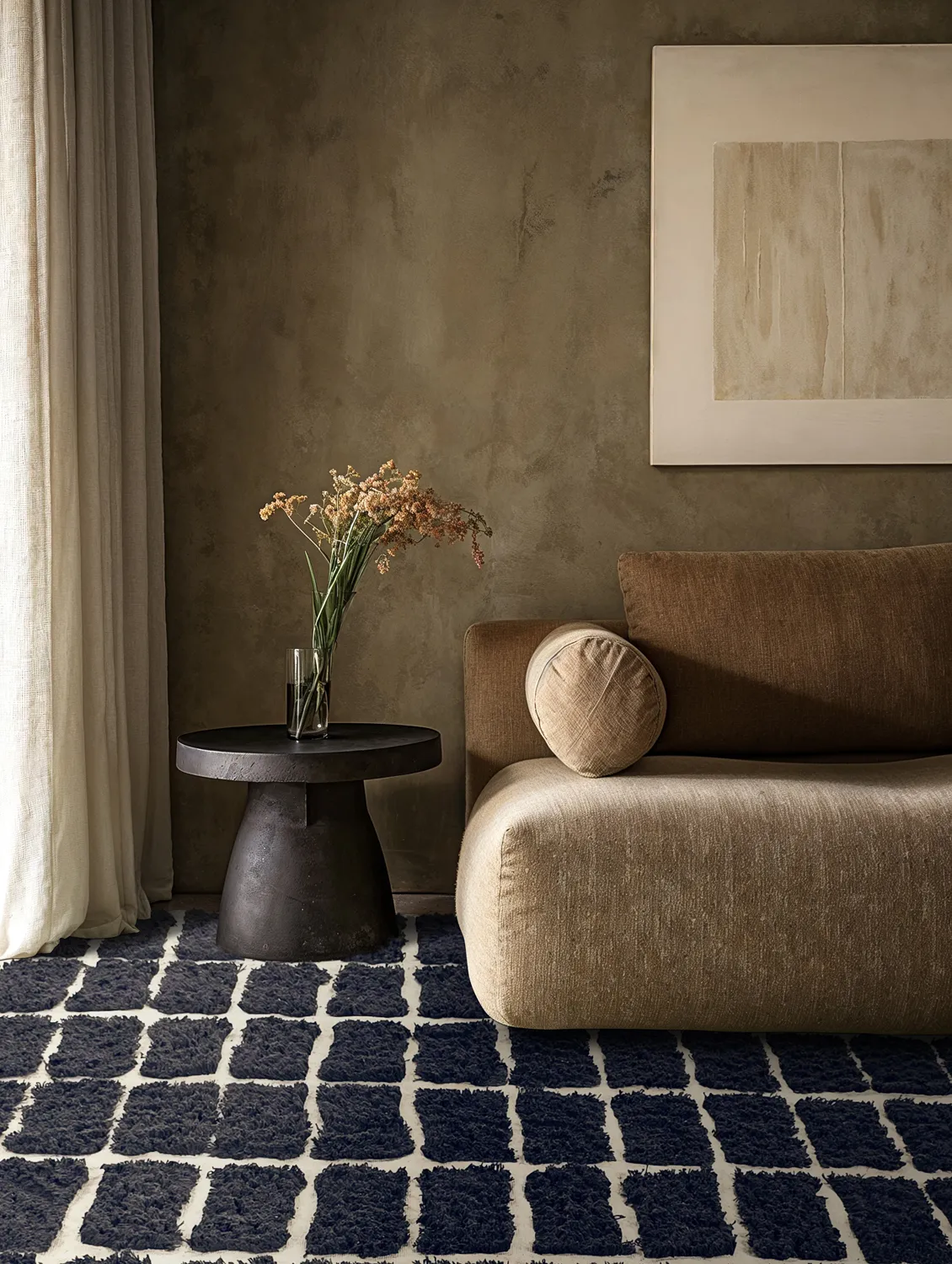 Shaggy rugs - Zola Natural Cotton Shaggy (dark grey)