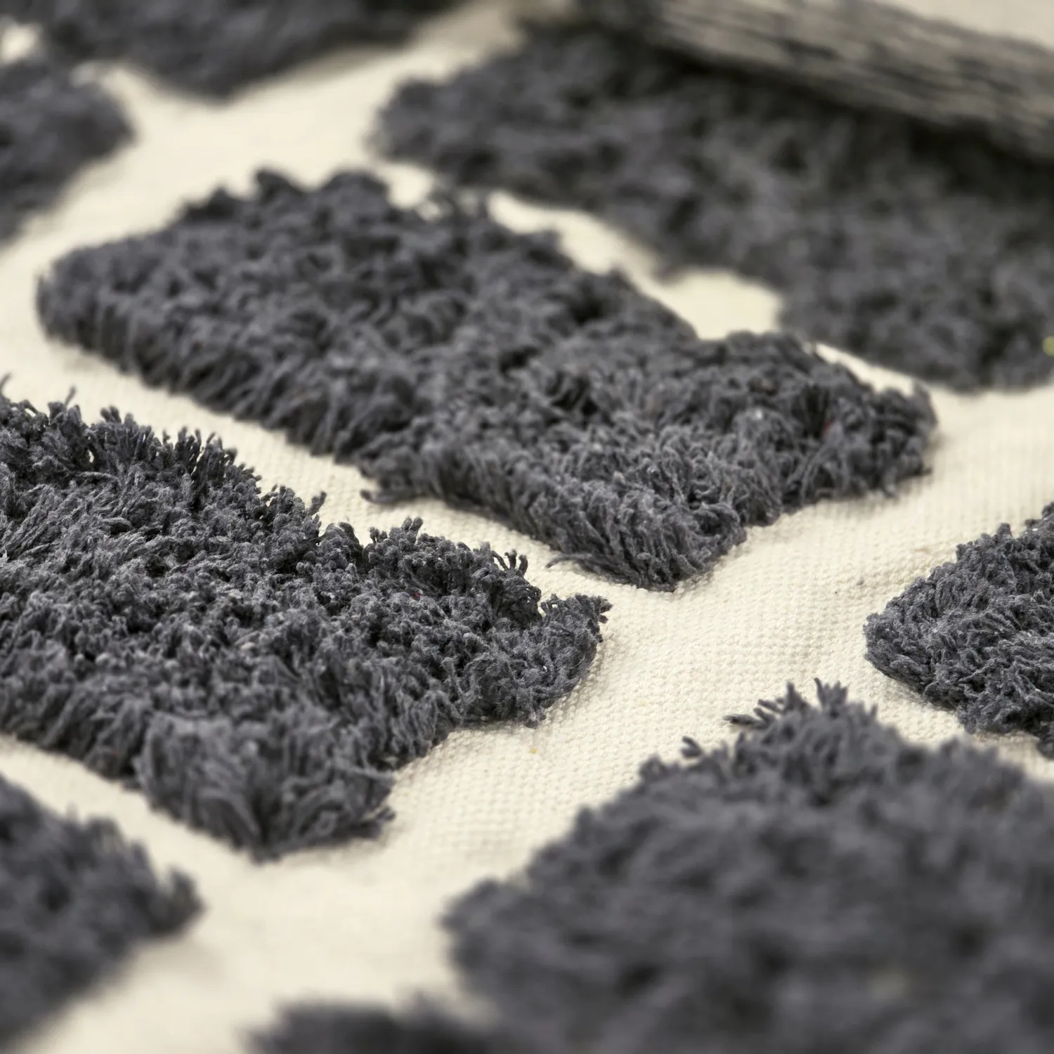 Shaggy rugs - Zola Natural Cotton Shaggy (dark grey)