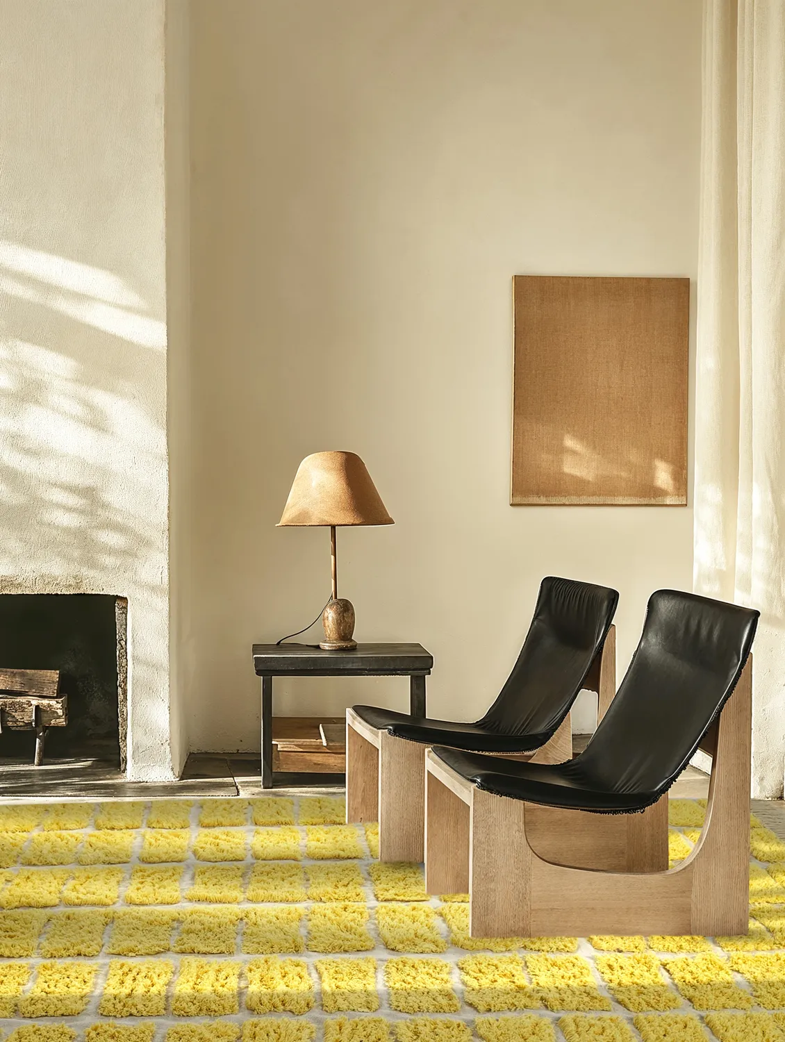 Shaggy rugs - Zola Natural Cotton Shaggy (yellow)