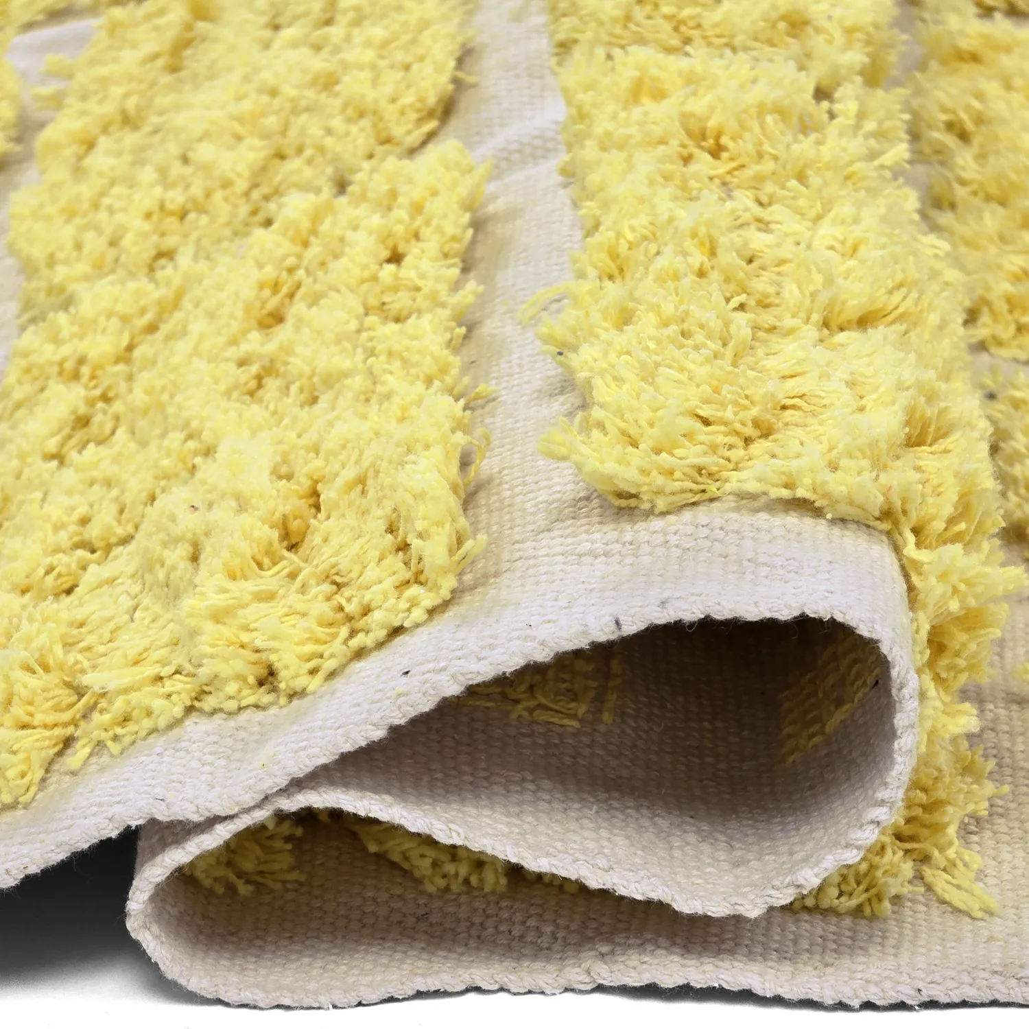 Shaggy rugs - Zola Natural Cotton Shaggy (yellow)
