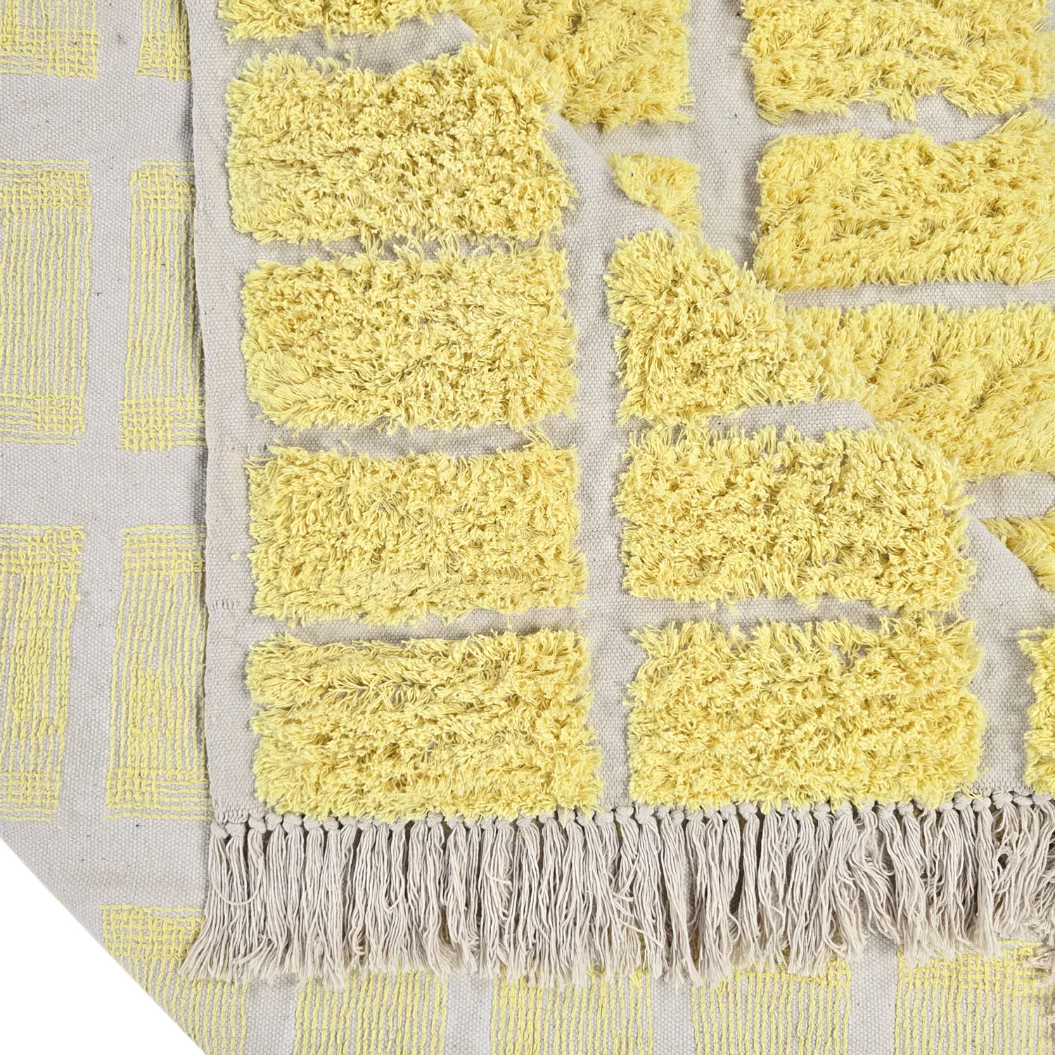 Shaggy rugs - Zola Natural Cotton Shaggy (yellow)