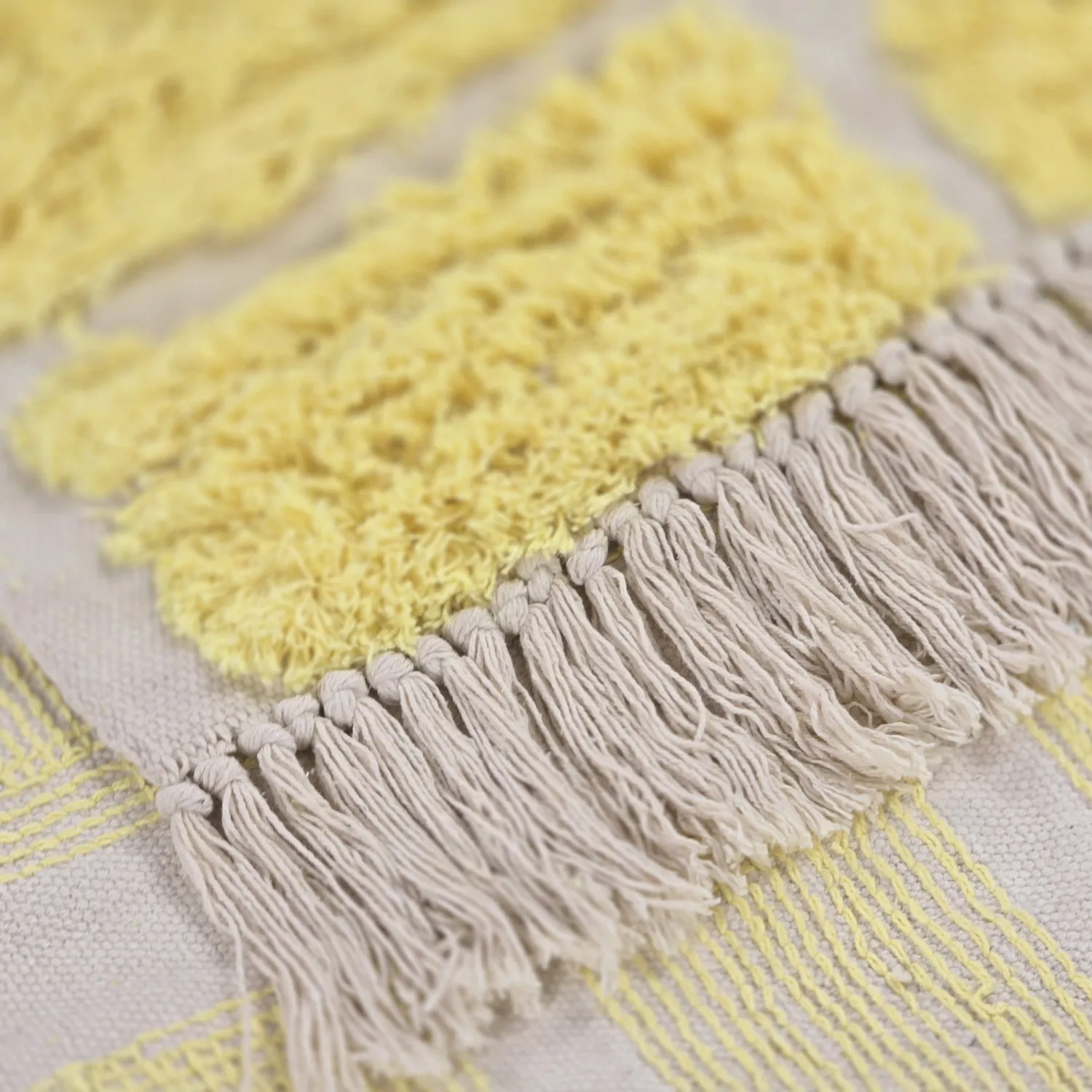 Shaggy rugs - Zola Natural Cotton Shaggy (yellow)