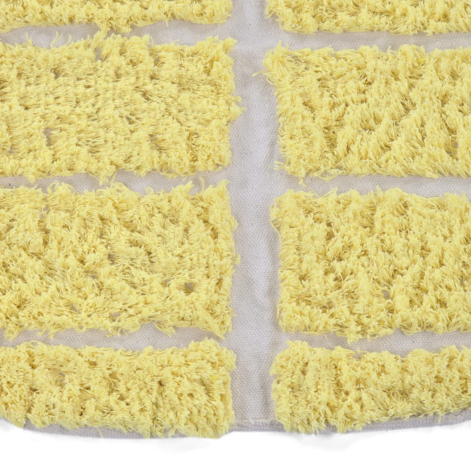 Round rug - Zola Natural Cotton Shaggy (yellow)